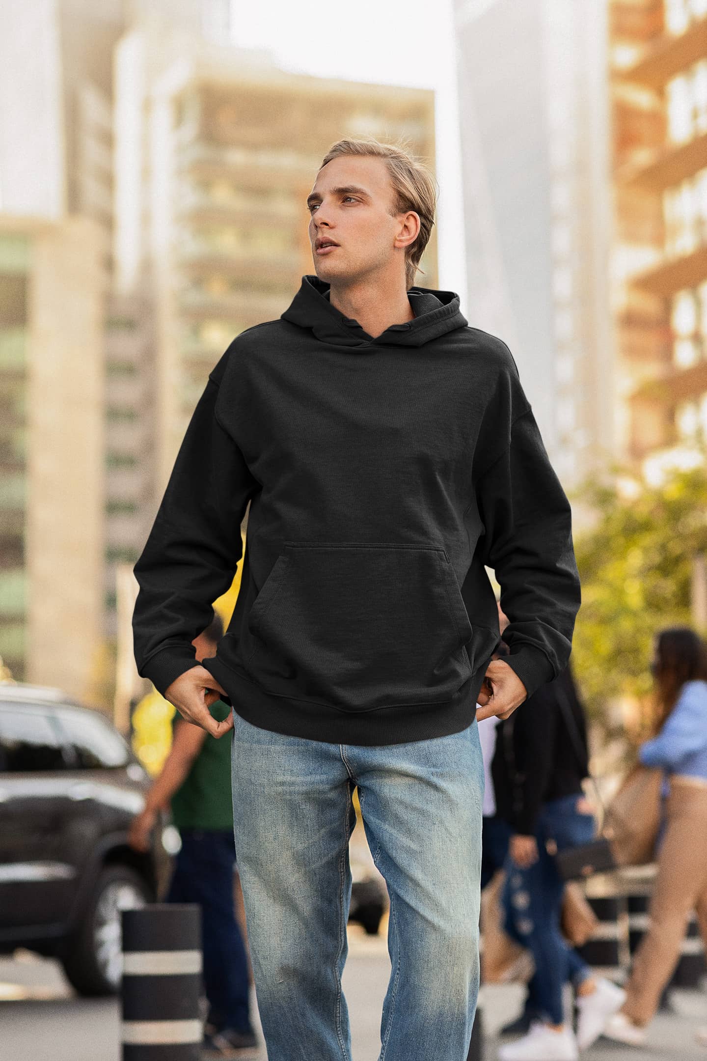 Men's Oversized Black Hoodie | The OddBall Wagon image 4