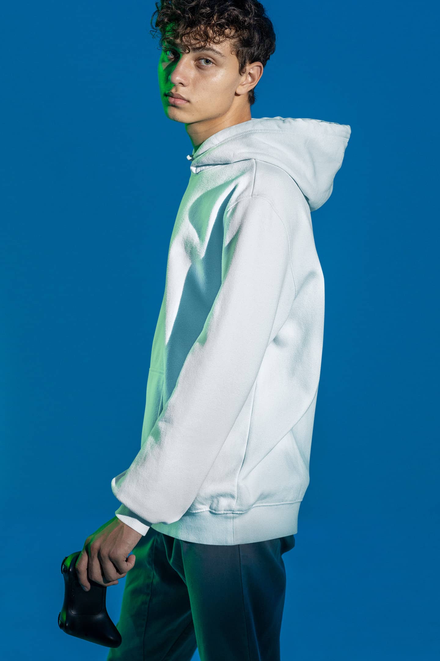 Men's Oversized White Hoodie | The OddBall Wagon image 3