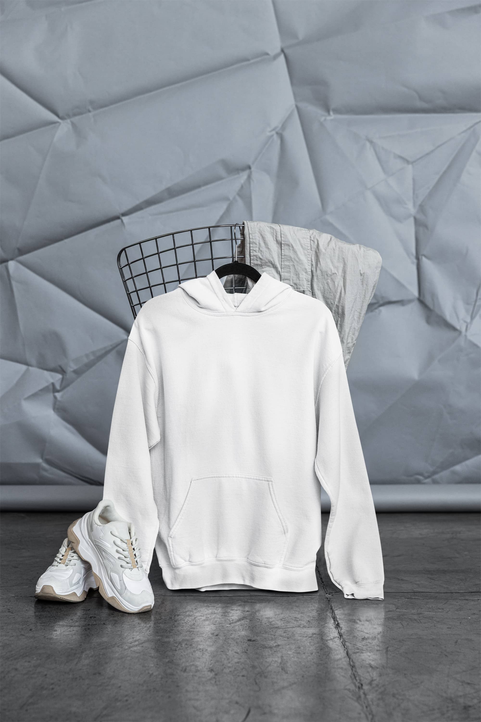 Men's Oversized White Hoodie | The OddBall Wagon image 6