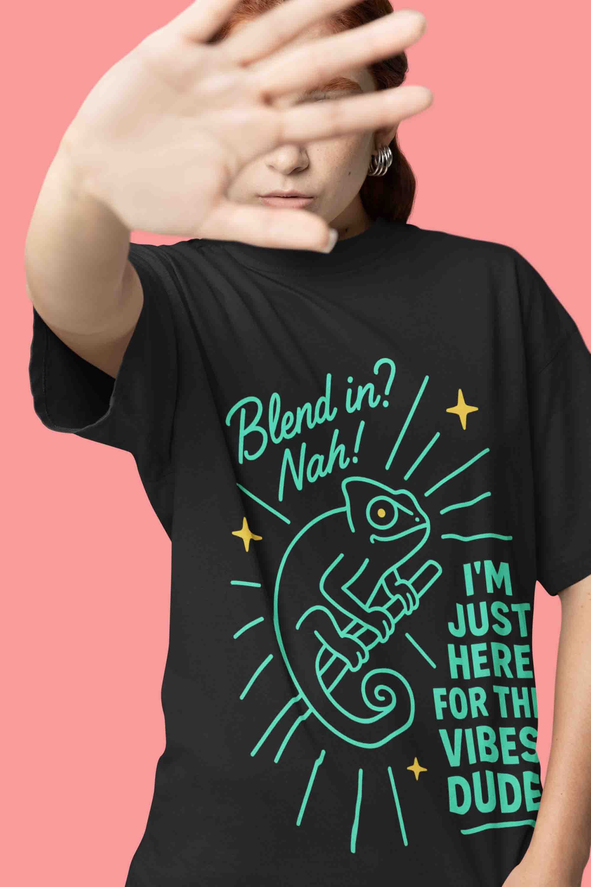 Blend In? Nah. Women Oversized Tee image 2