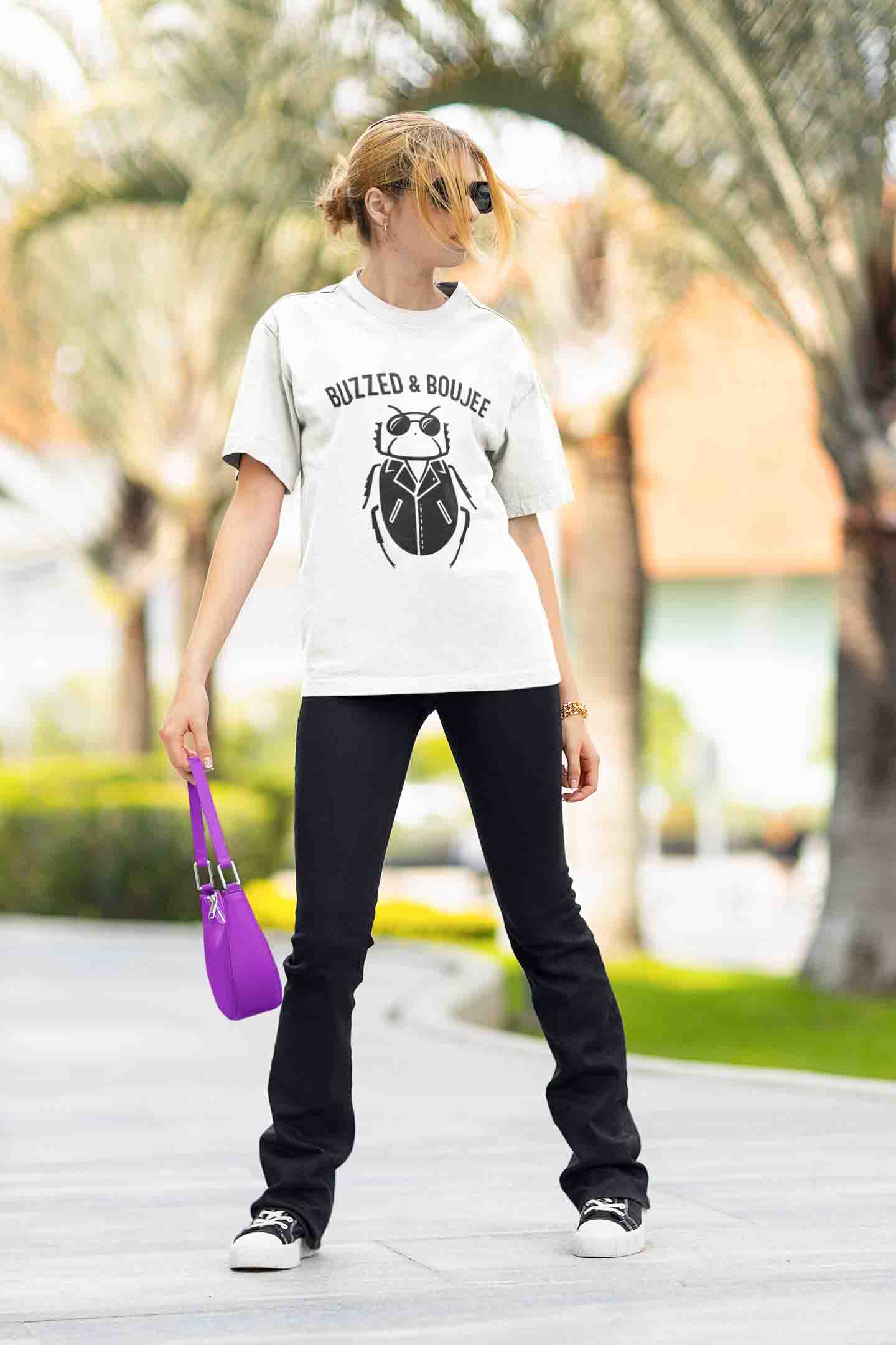 Buzzed & Boujee Oversized Tee-Women image 4