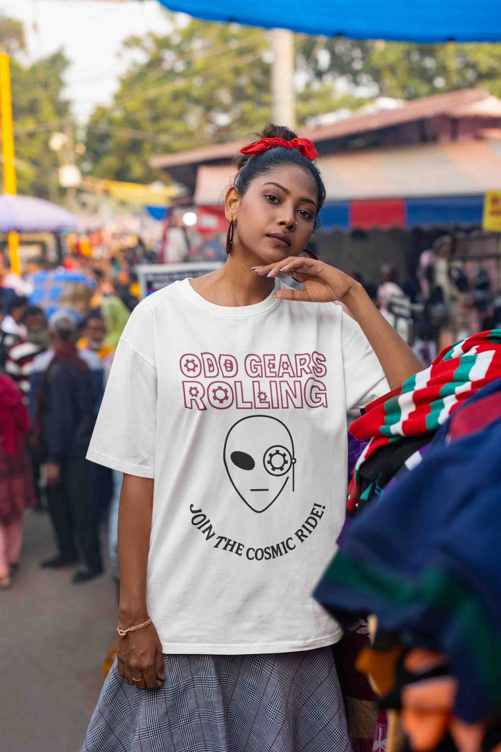 Odd Gears Rolling Women Oversized Tee