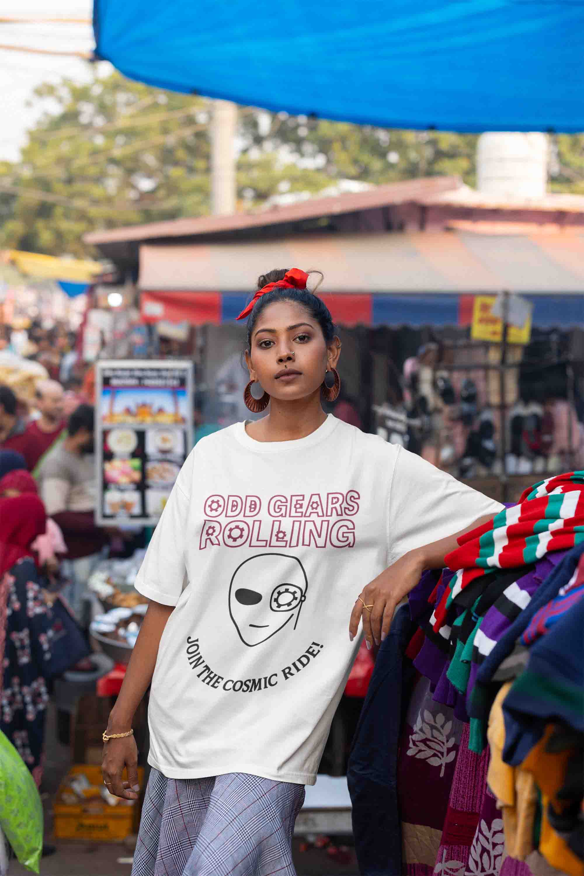 Odd Gears Rolling Women Oversized Tee image 2