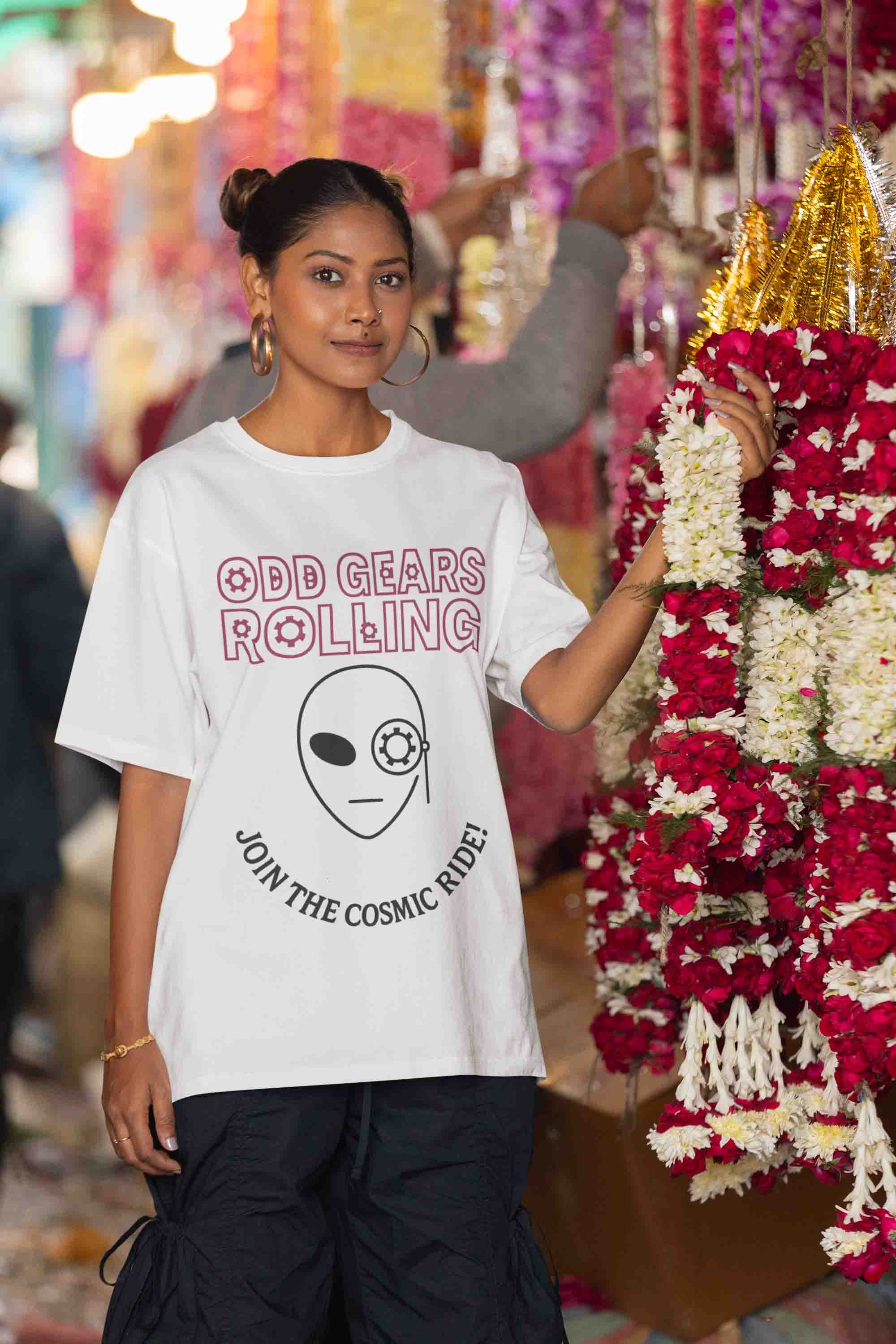 Odd Gears Rolling Women Oversized Tee image 3