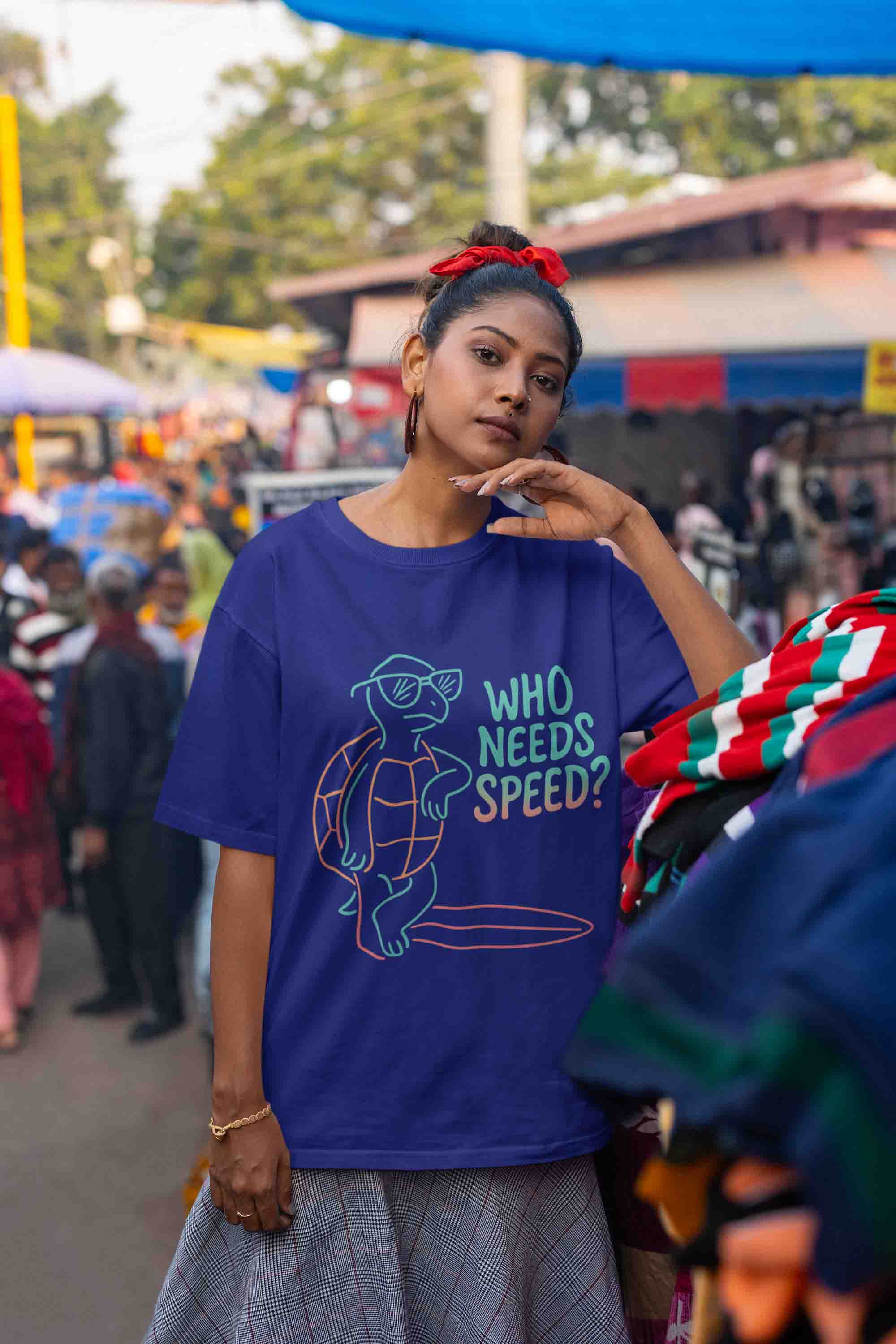 Who Needs Speed? Women Oversized Tee