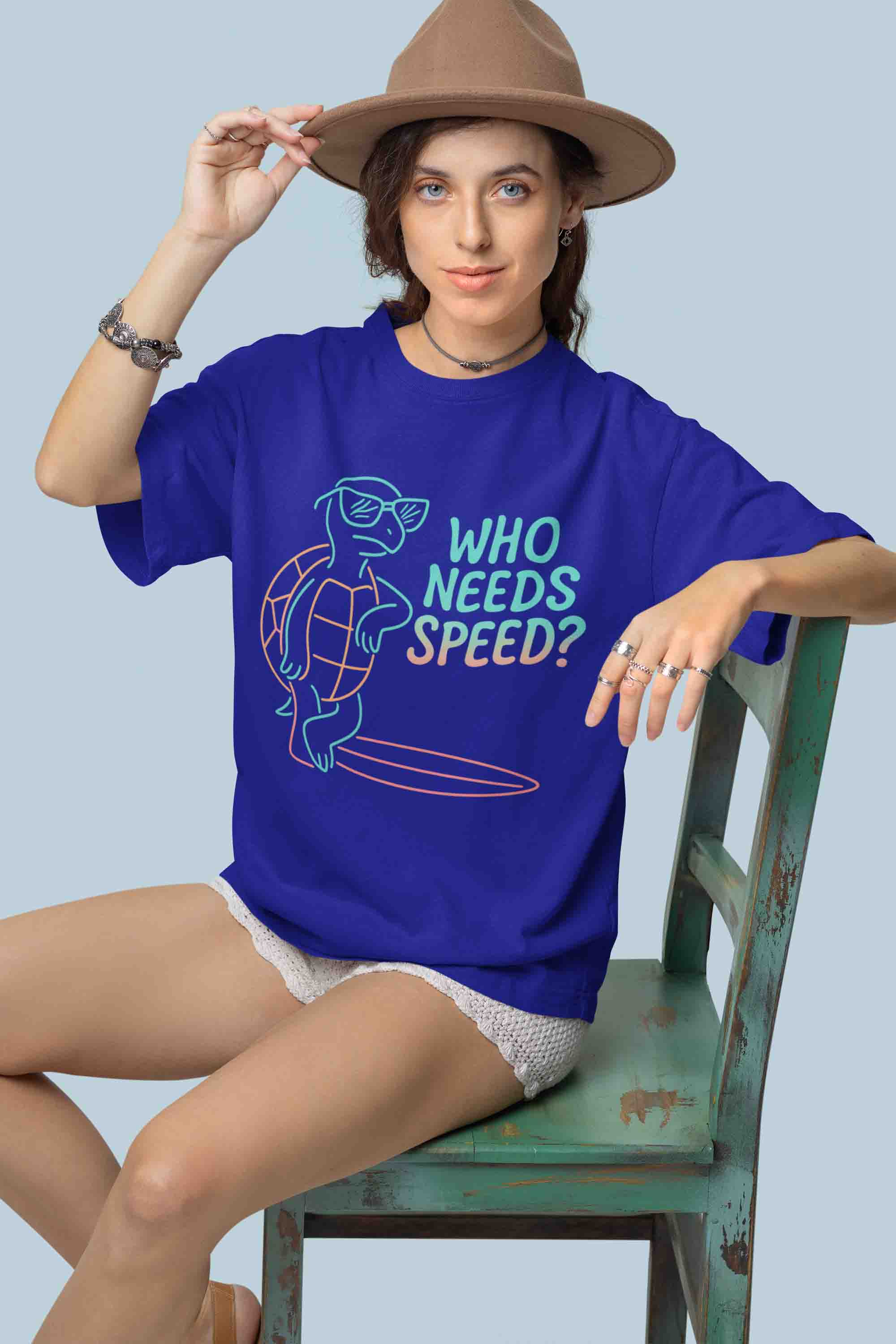 Who Needs Speed? Women Oversized Tee image 4