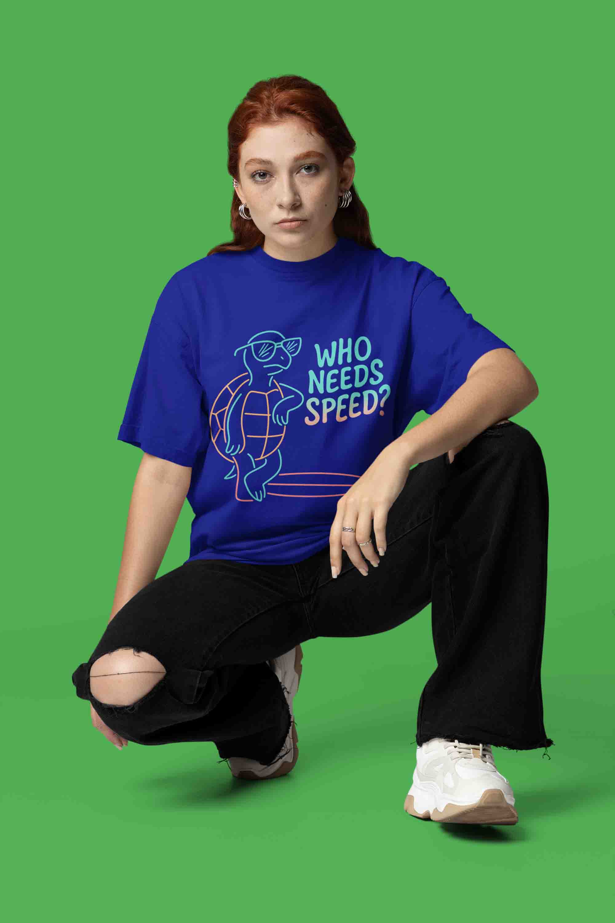 Who Needs Speed? Women Oversized Tee image 5