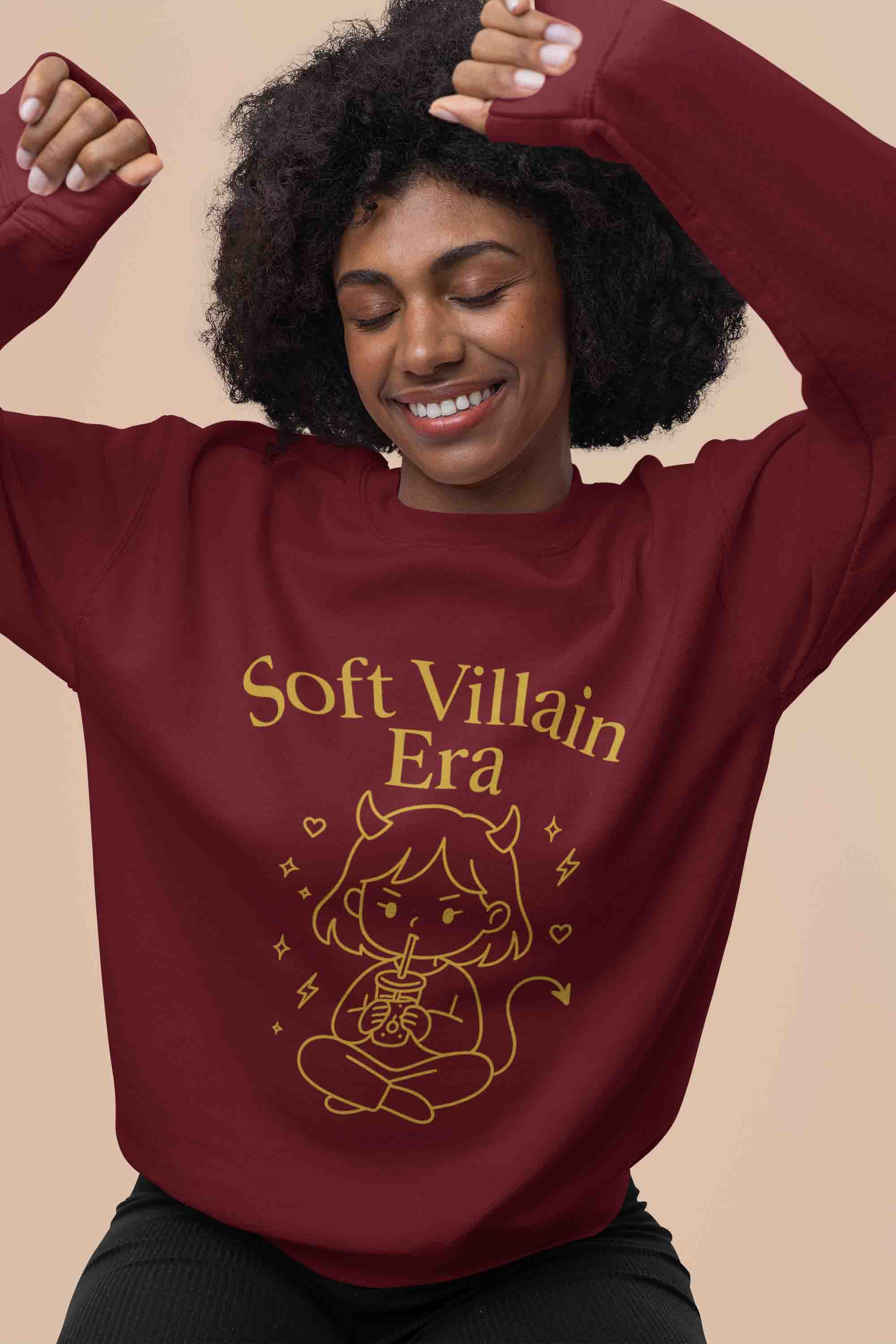 Women’s Maroon Soft Villain Sweatshirt