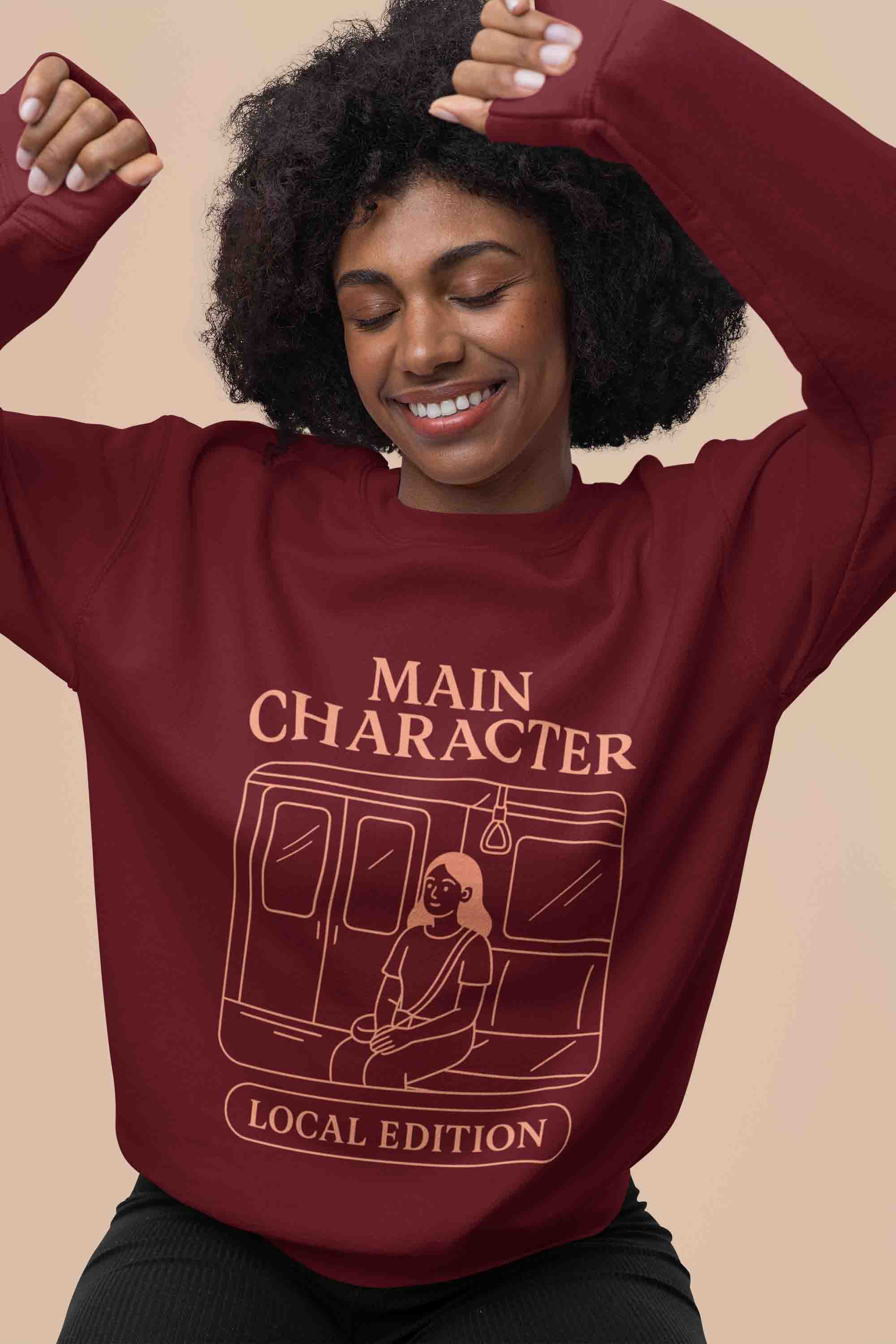 Women’s Maroon Main Character Sweatshirt