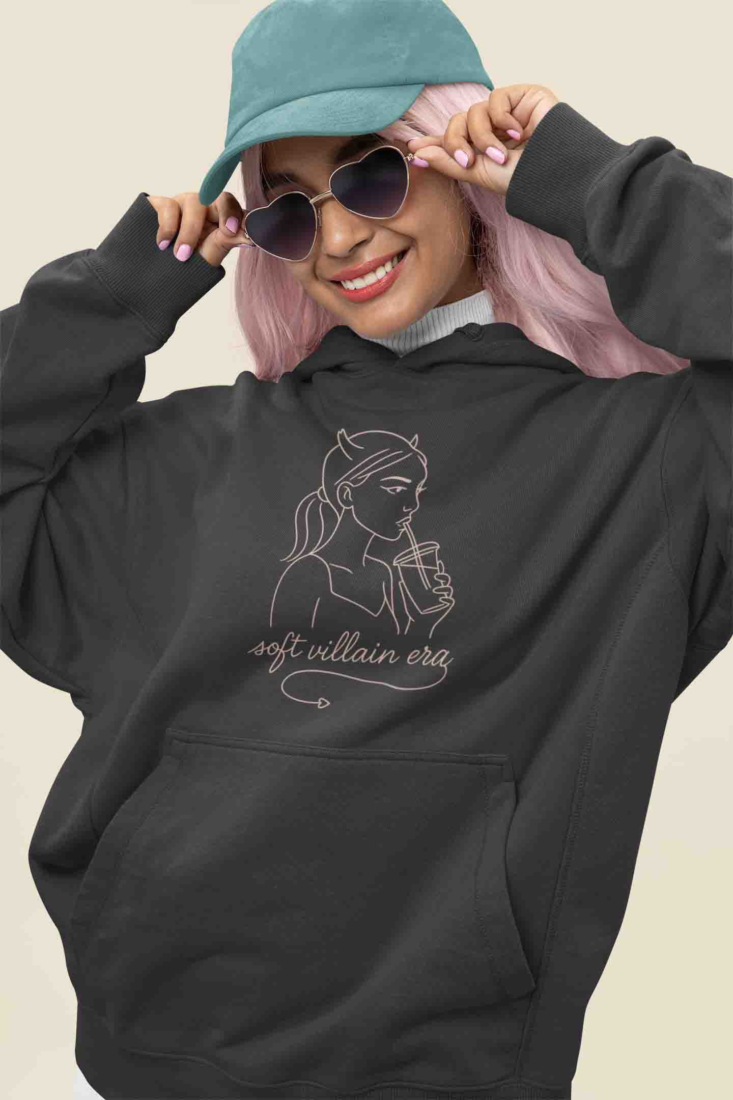 Women’s Black Soft Villain Era Oversized Hoodie