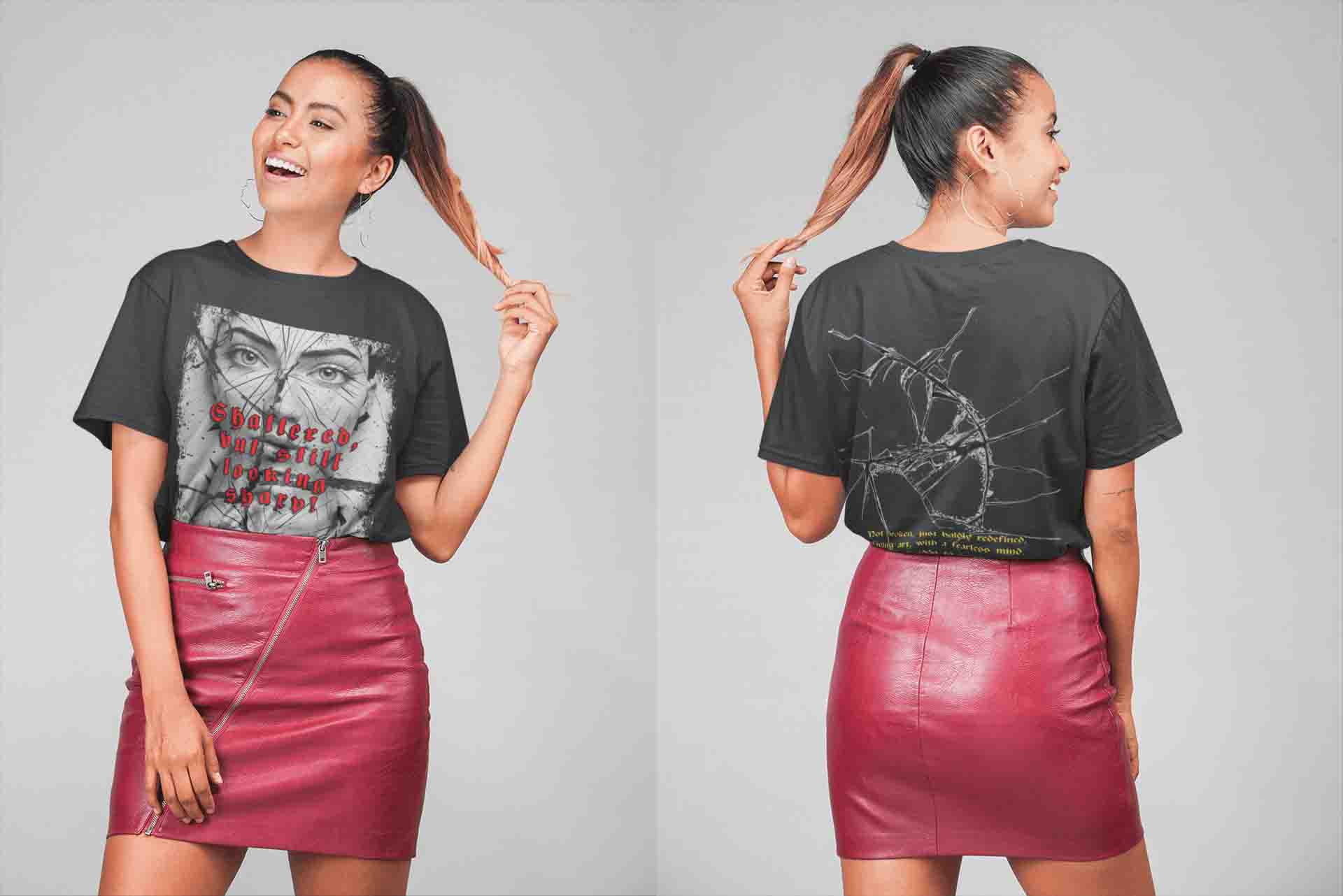 Shattered Reflections Oversized T-Shirt | The OddBall Wagon image 4