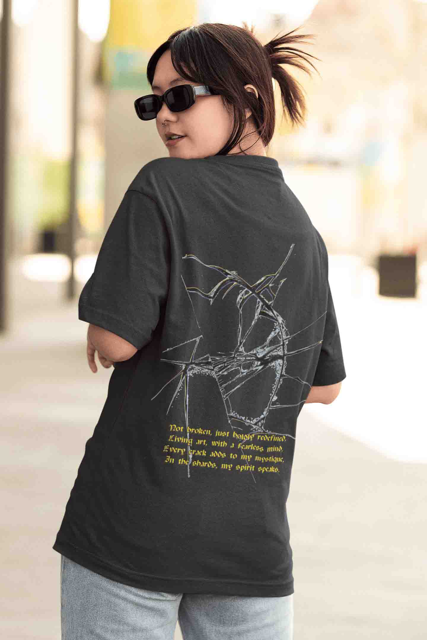Shattered Reflections Oversized T-Shirt | The OddBall Wagon image 6