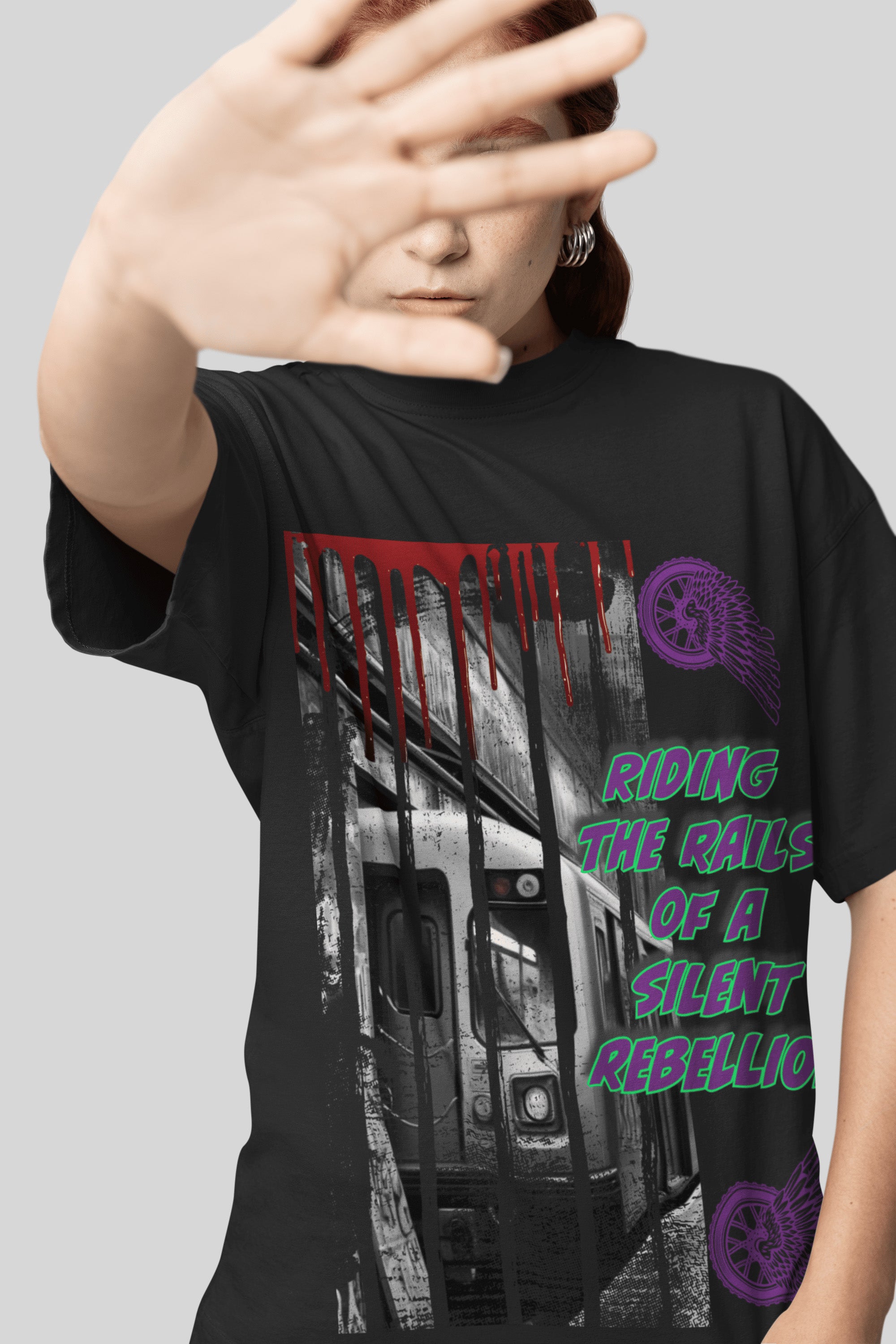 Silent Rebellion Oversized T-Shirt | The OddBall Wagon image 4