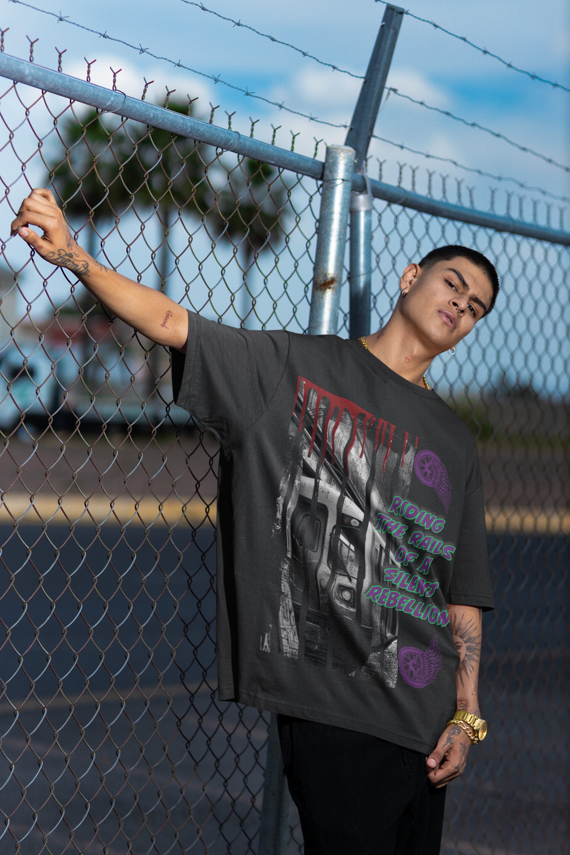 Silent Rebellion Oversized T-Shirt | The OddBall Wagon image 5