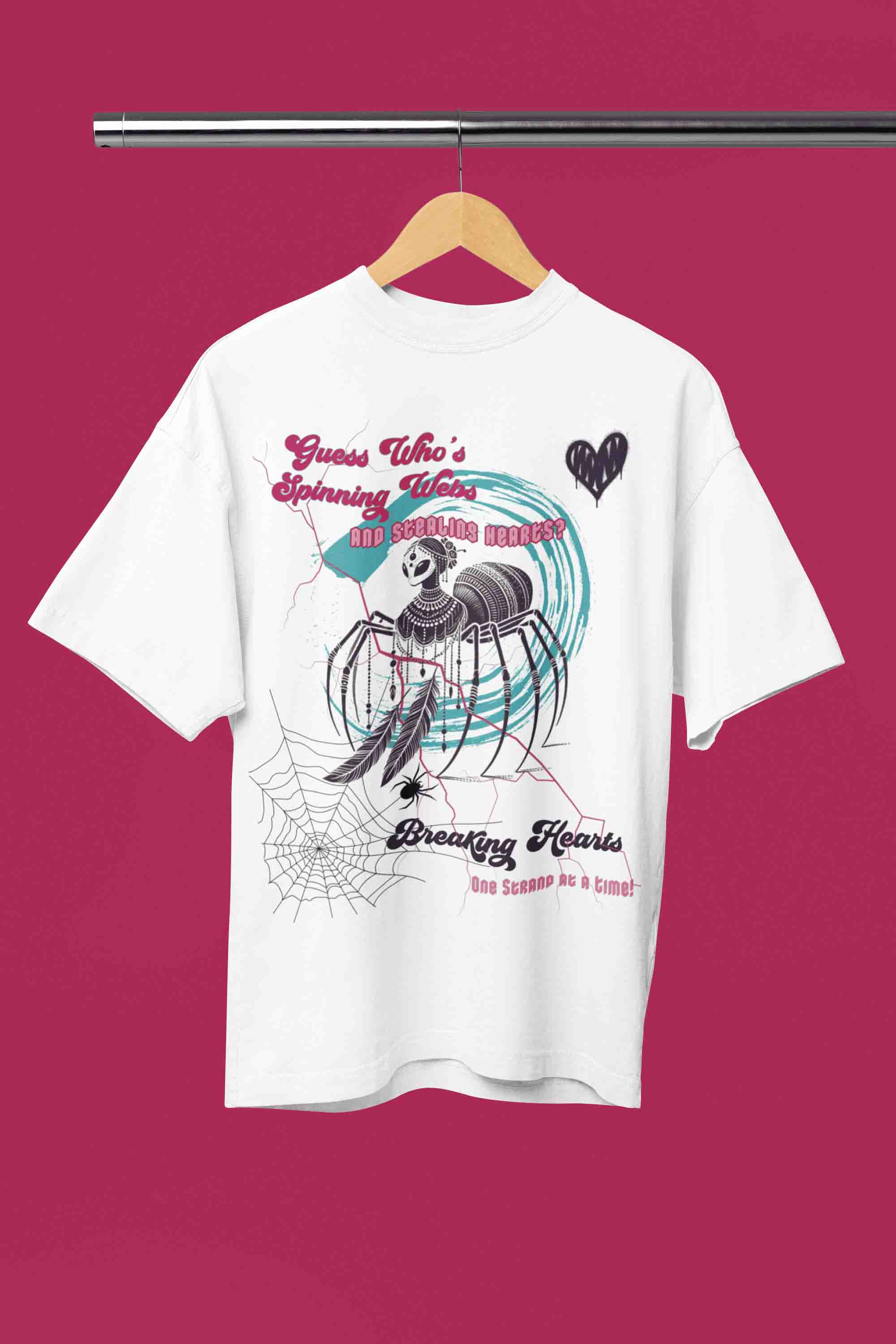 Guess Who's Spinning Webs Oversized T-Shirt | The OddBall Wagon image 6