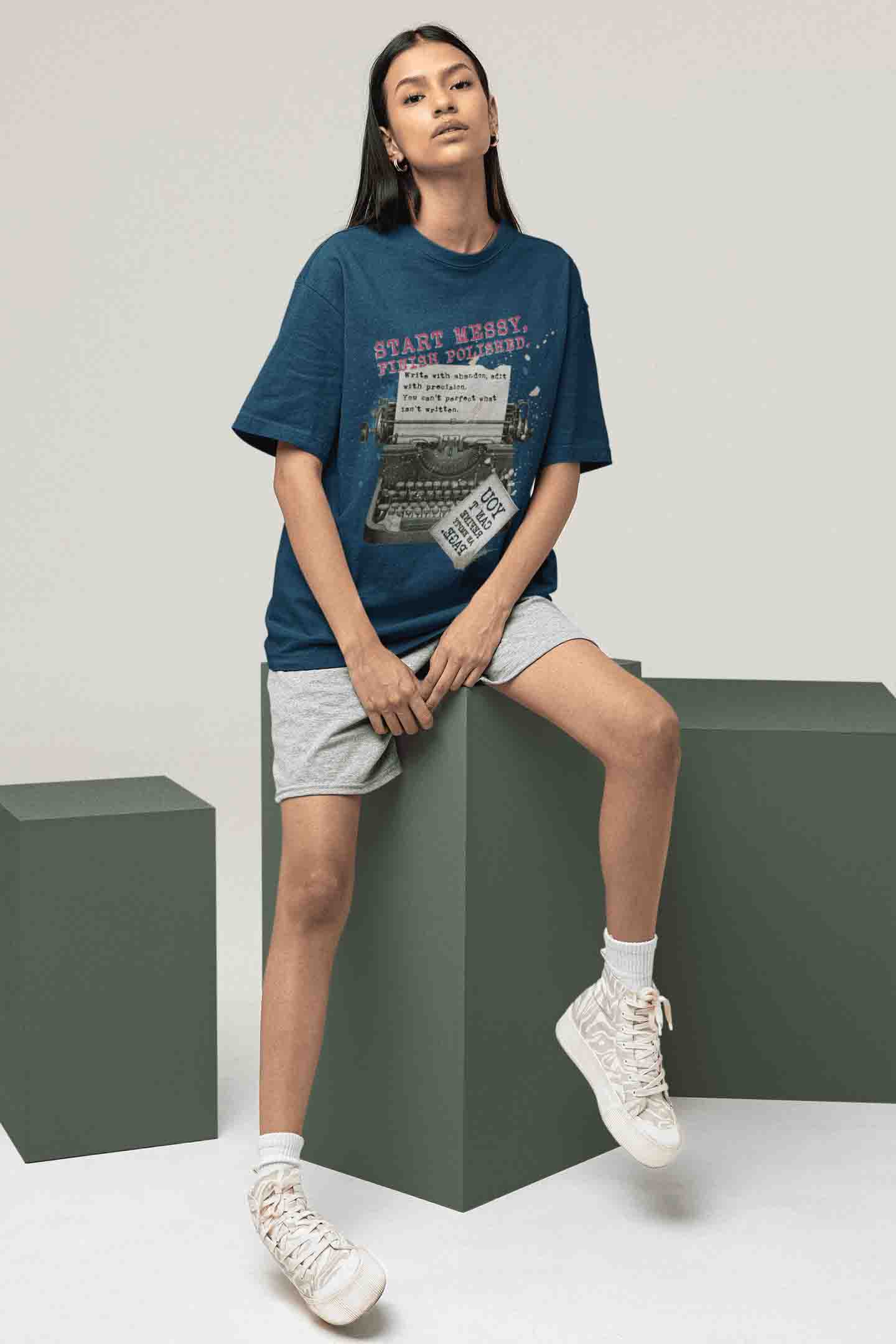 Start Messy, Finish Polished Oversized T-Shirt | The OddBall Wagon image 2