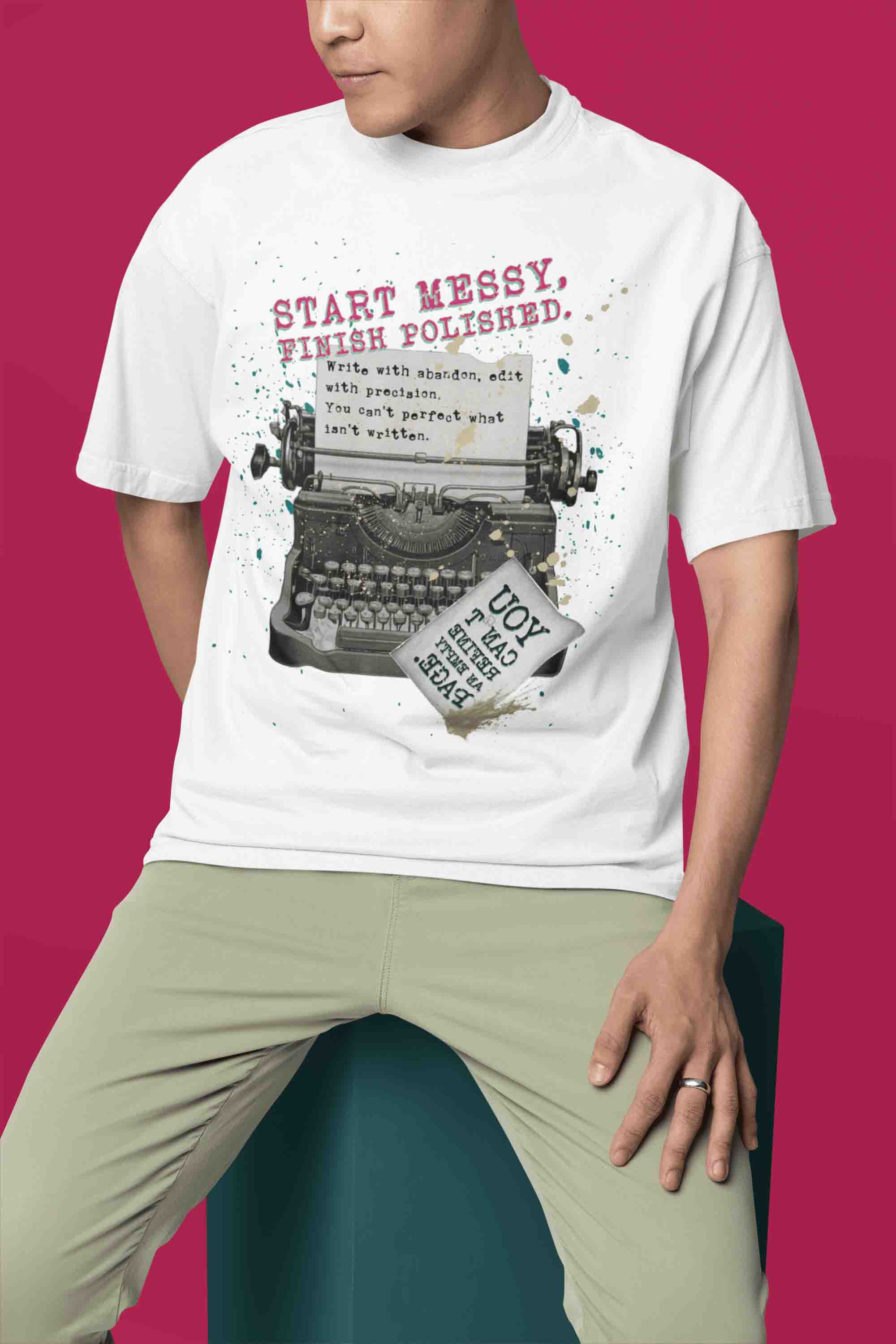 Start Messy, Finish Polished Oversized T-Shirt | The OddBall Wagon image 4