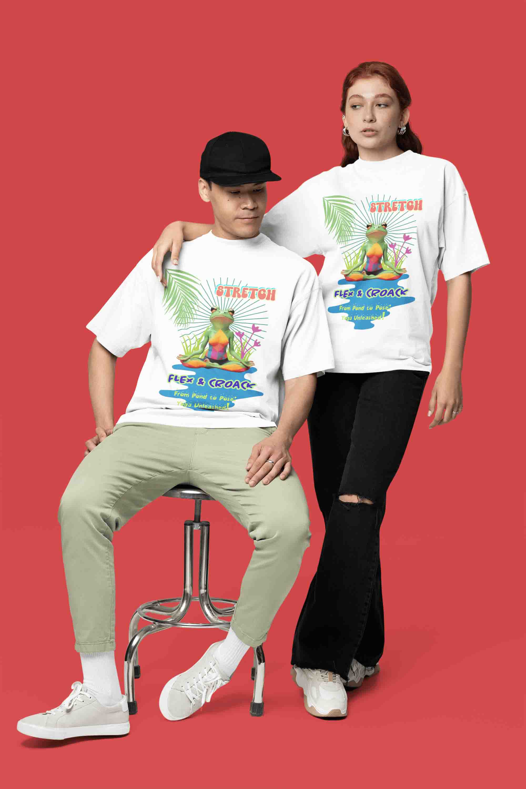 Stretch, Flex & Croak Yoga T-Shirt | The OddBall Wagon image 4