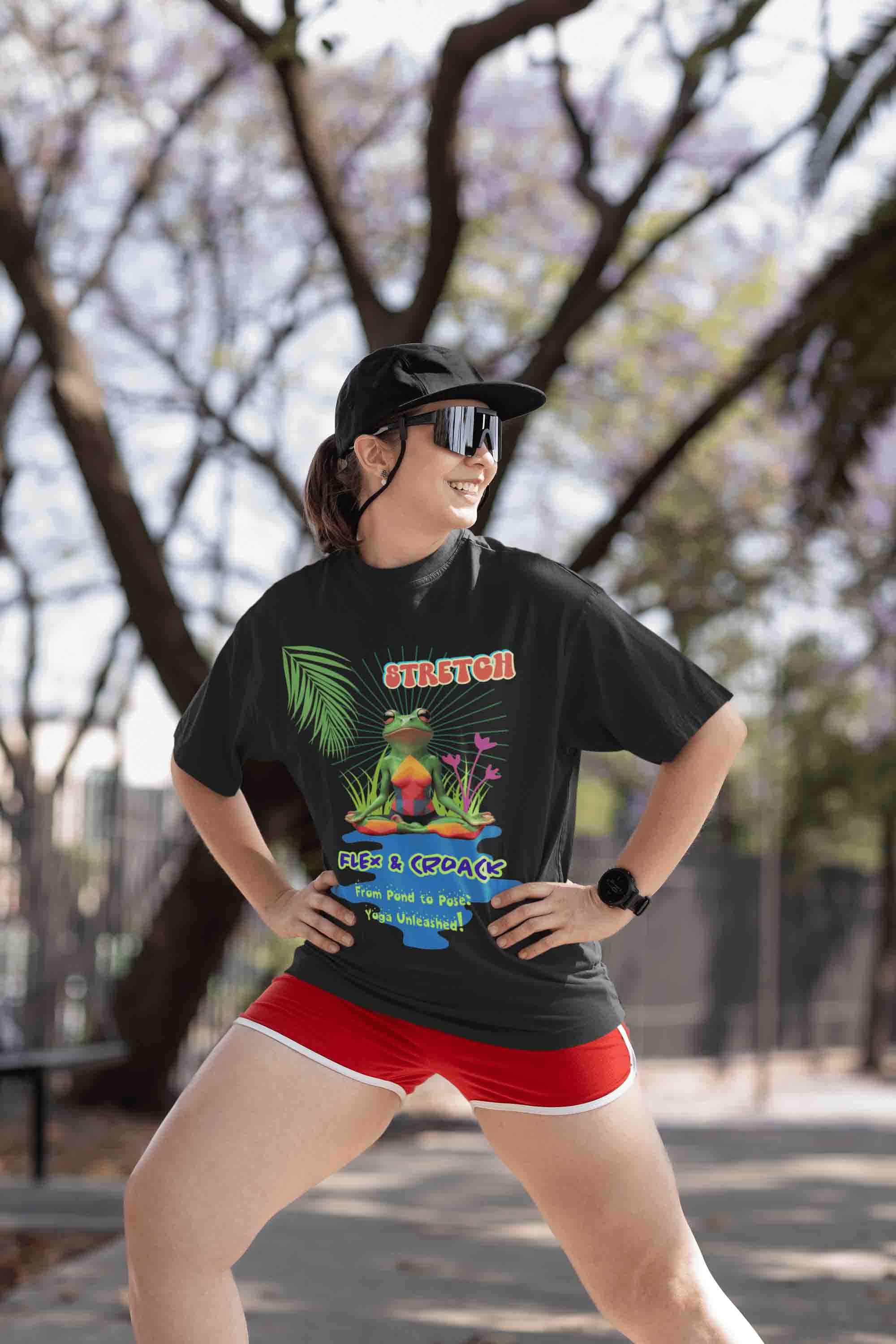 Stretch, Flex & Croak Yoga T-Shirt | The OddBall Wagon image 2