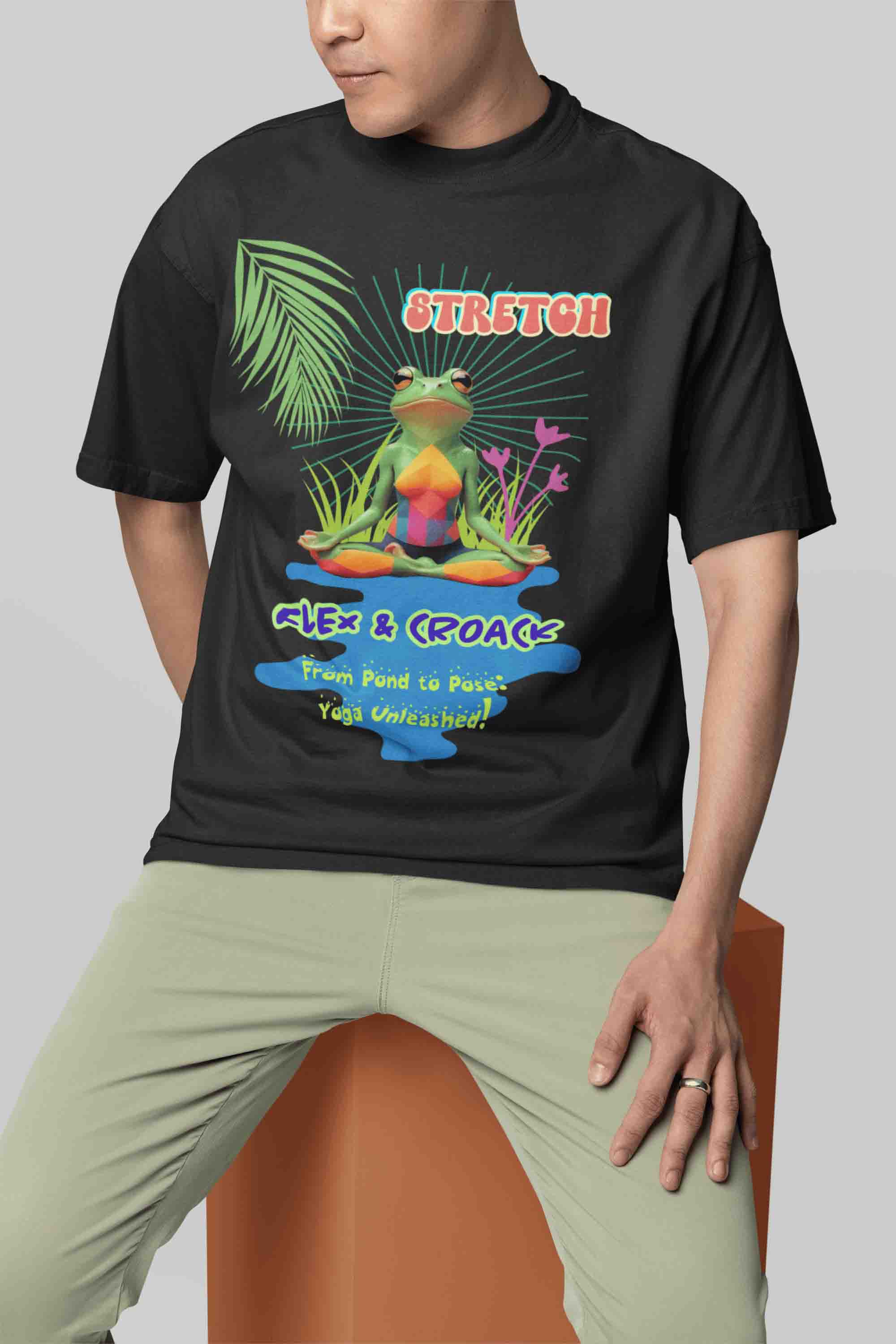 Stretch, Flex & Croak Yoga T-Shirt | The OddBall Wagon image 3