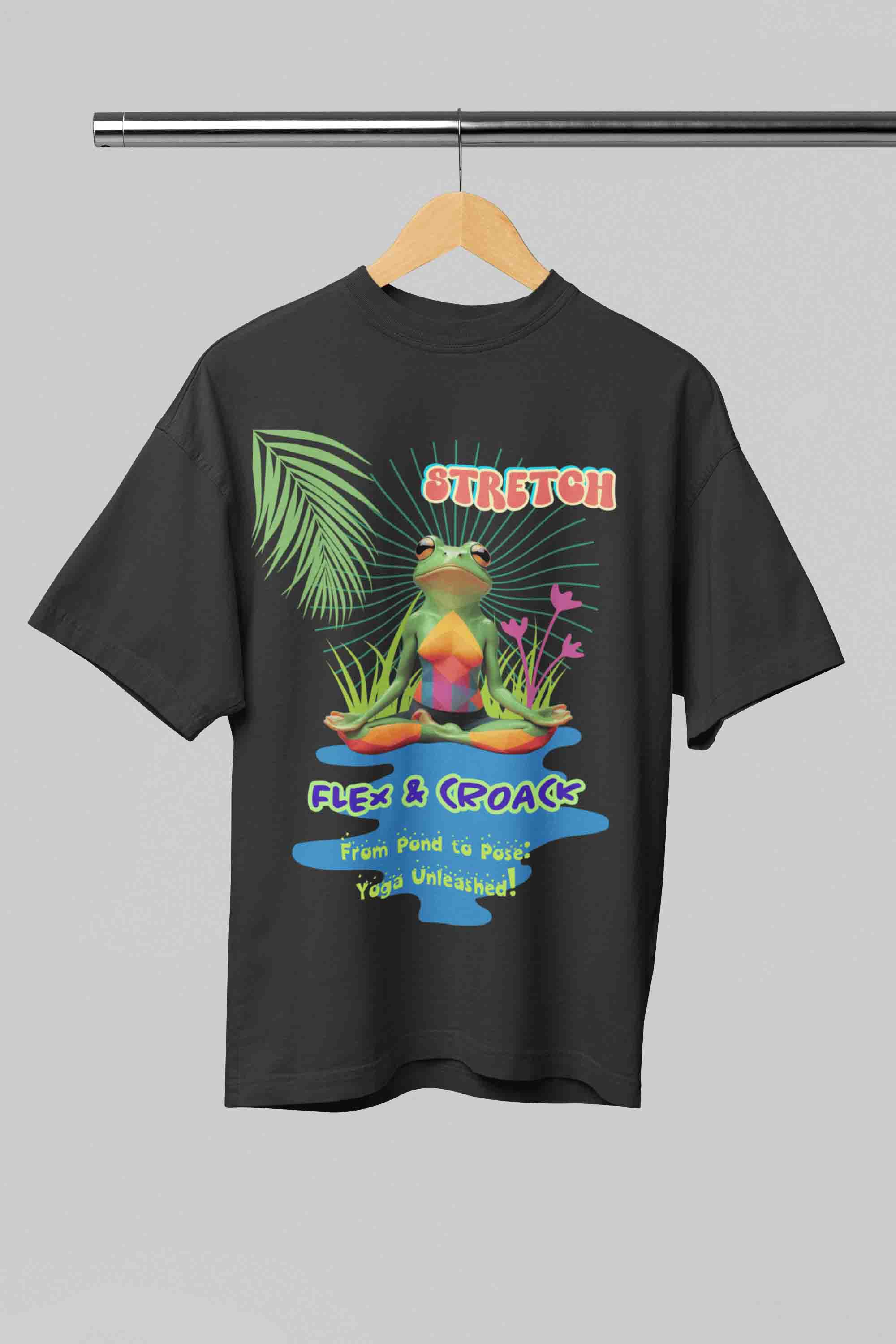 Stretch, Flex & Croak Yoga T-Shirt | The OddBall Wagon image 5