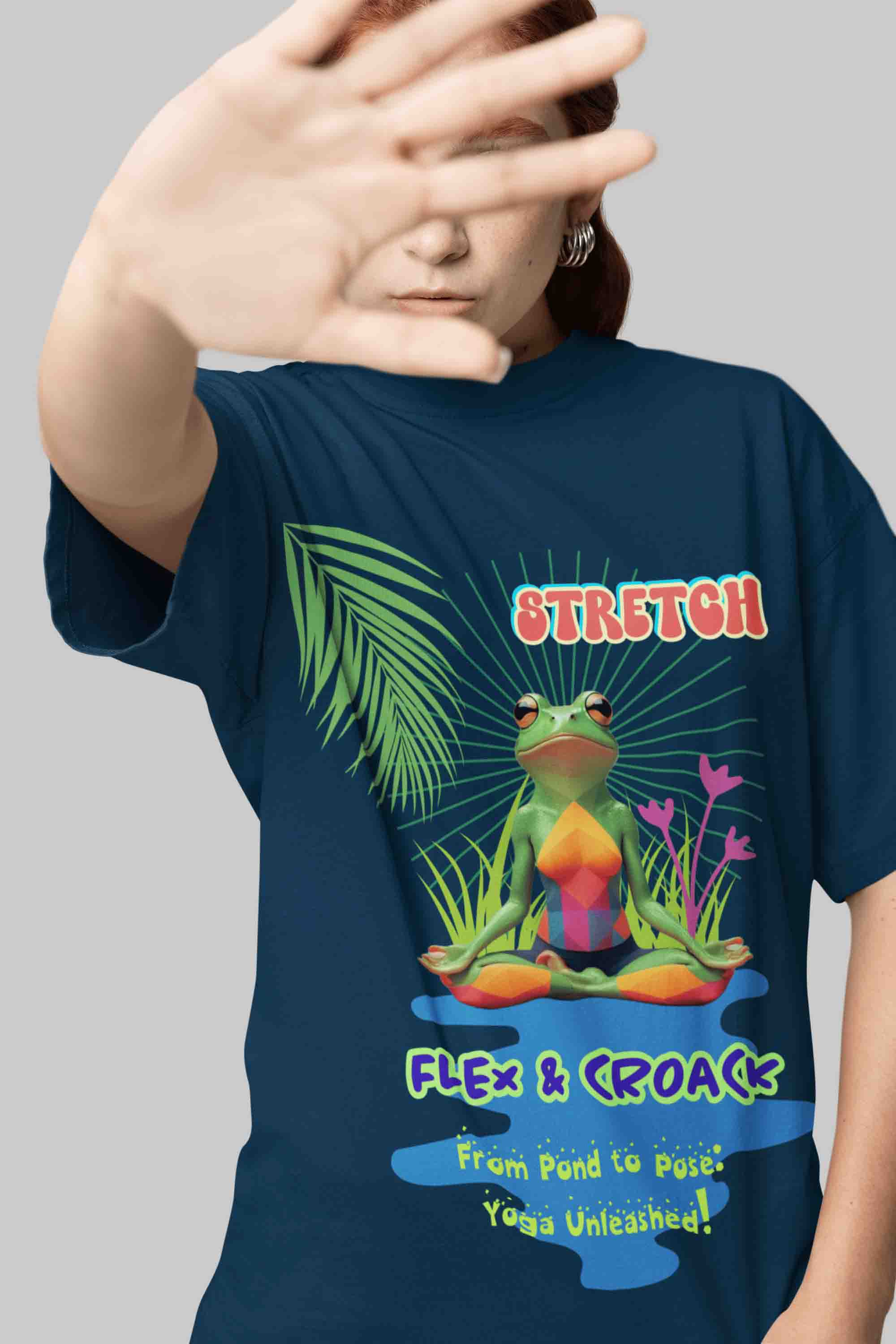 Stretch, Flex & Croak YogaT-Shirt | The OddBall Wagon image 3