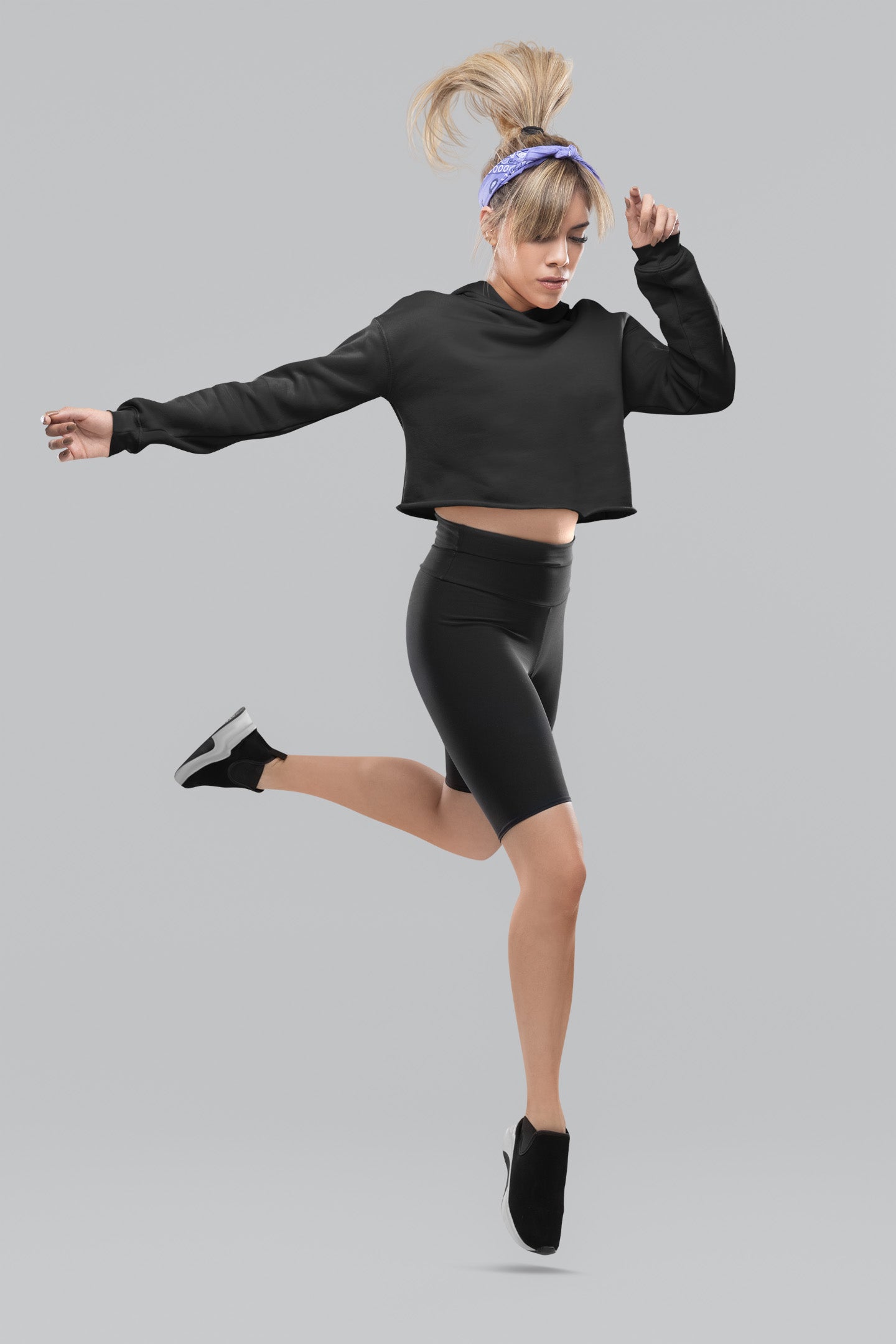 Stylish Black Crop Hoodie | The OddBall Wagon image 4