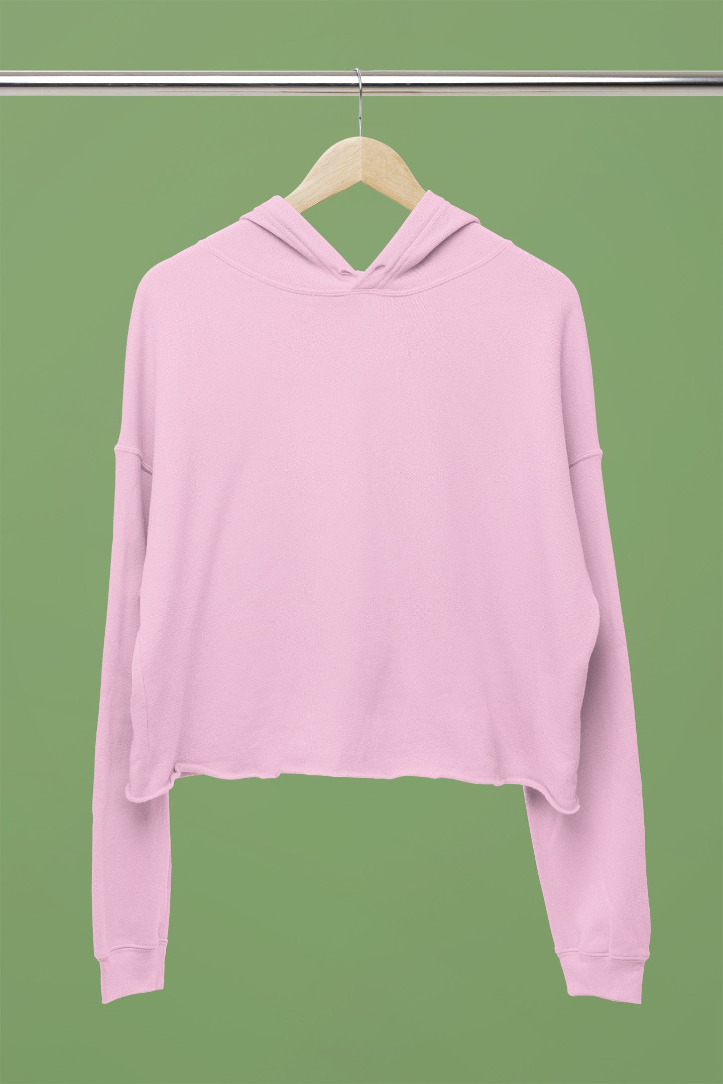Stylish Light Pink Crop Hoodie | The OddBall Wagon image 5