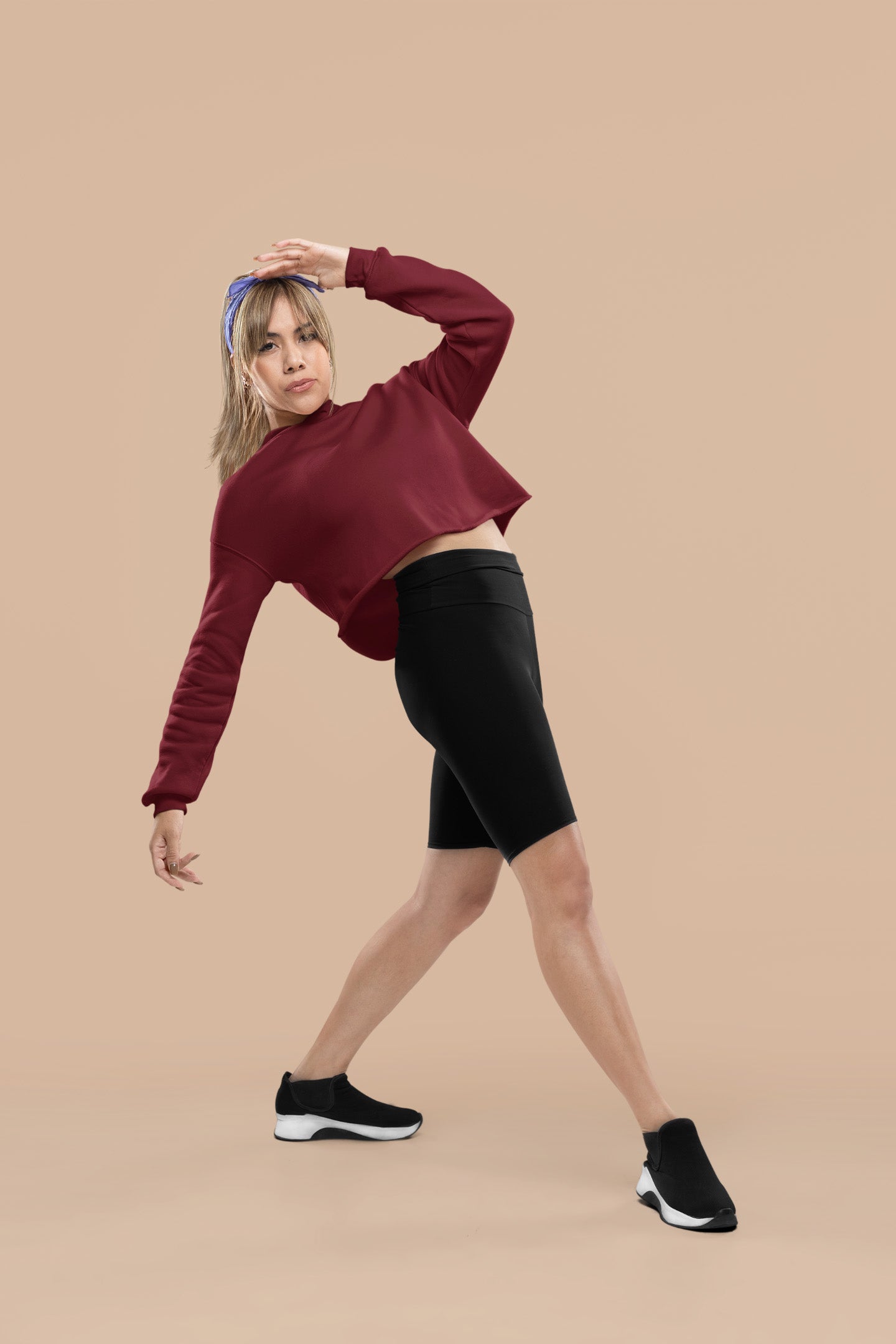 Stylish Maroon Crop Hoodie | The OddBall Wagon