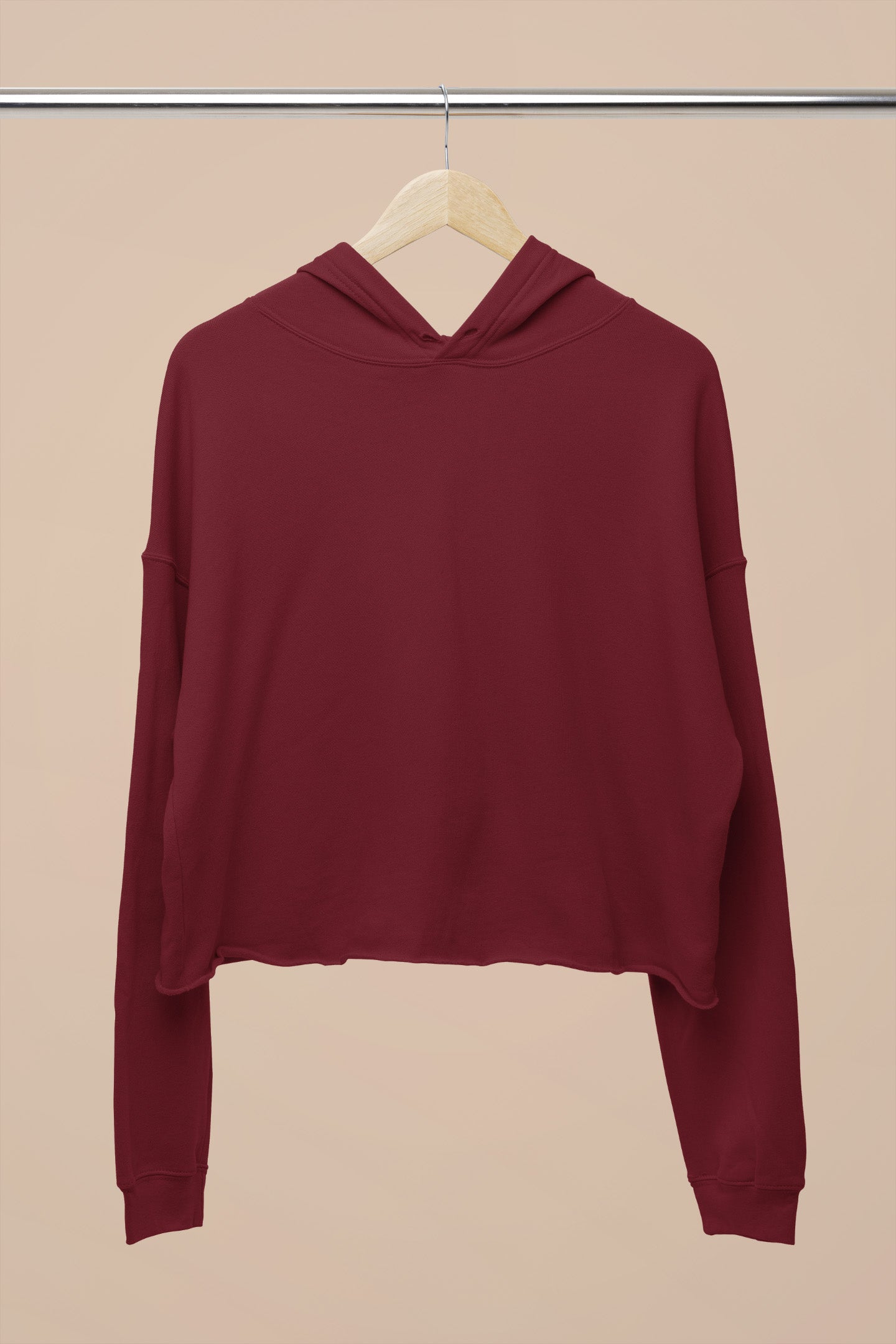 Stylish Maroon Crop Hoodie | The OddBall Wagon image 5