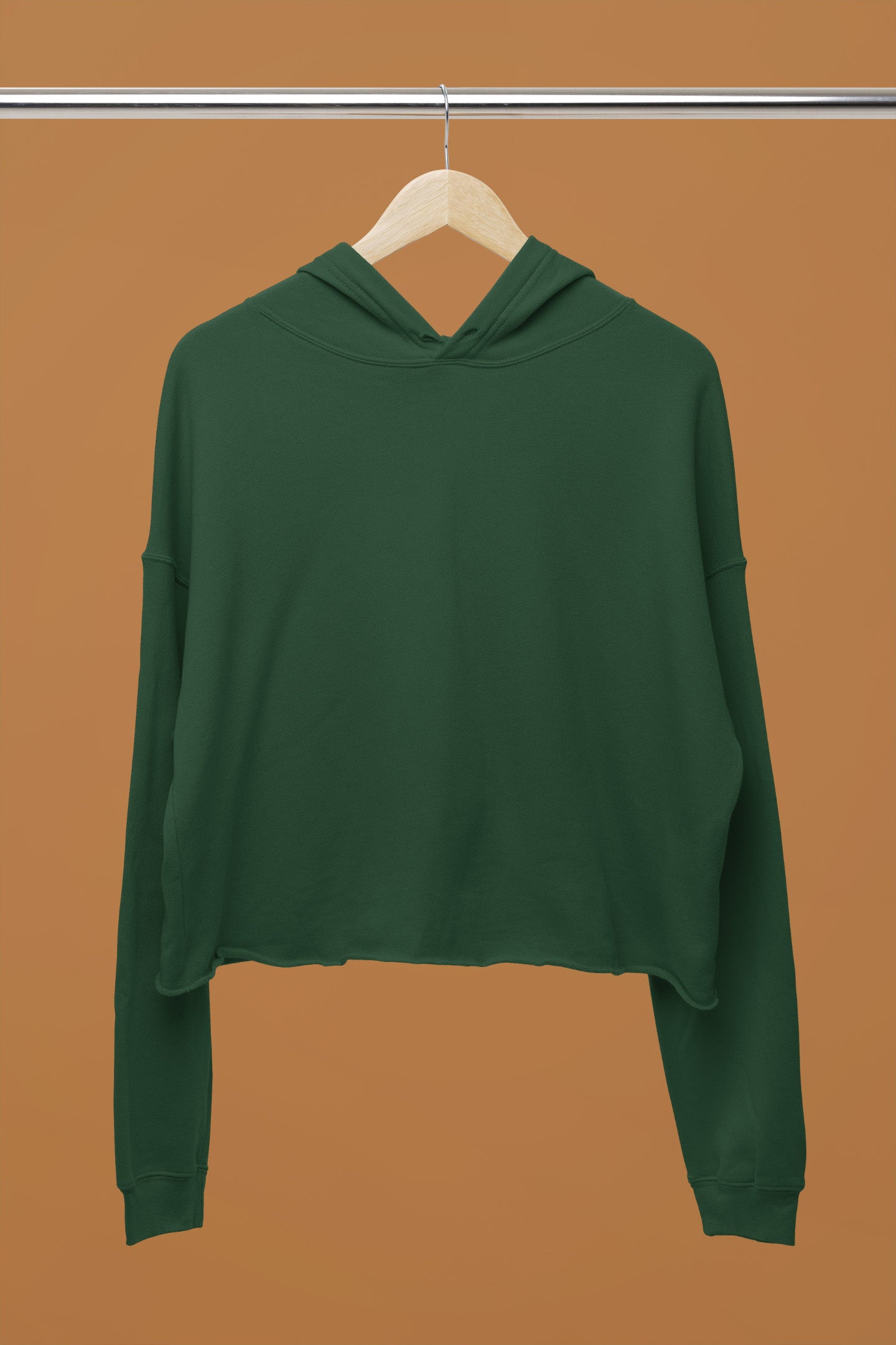 Stylish Olive Green Crop Hoodie | The OddBall Wagon image 5