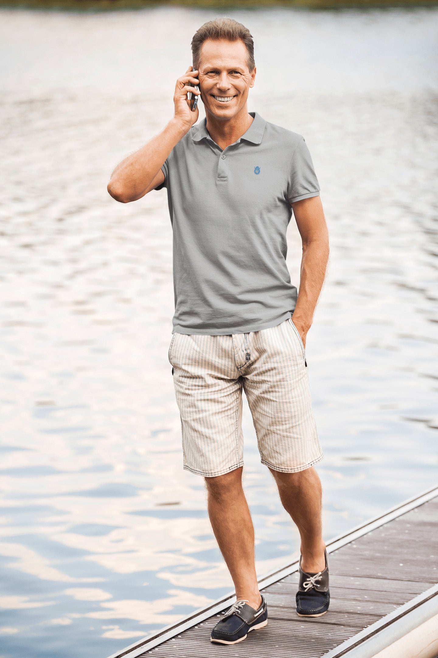 Classic Grey Polo T-shirt | The OddBall Wagon image 3