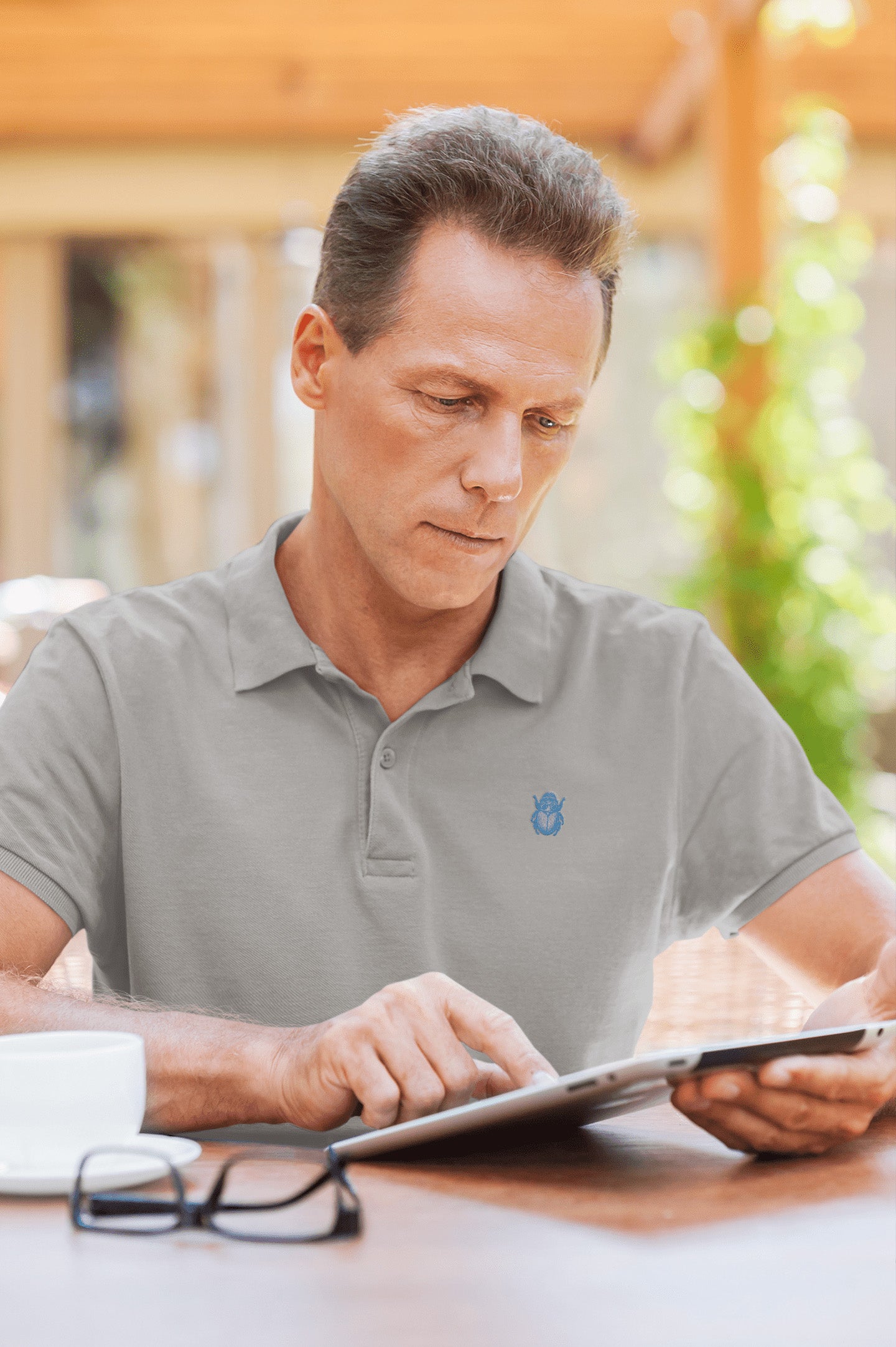 Classic Grey Polo T-shirt | The OddBall Wagon image 5