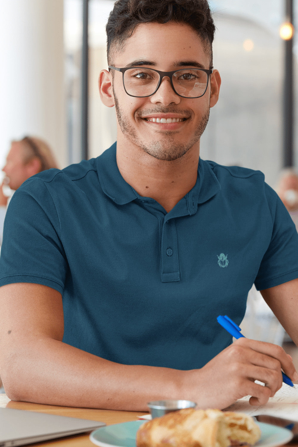 Classic Navy Blue Polo T-shirt | The OddBall Wagon image 3