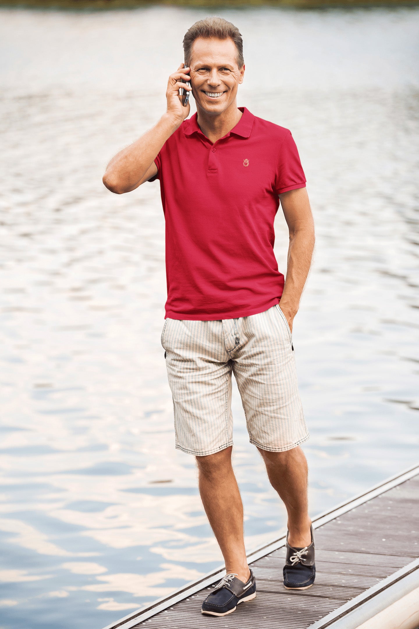 Classic Red Polo T-shirt | The OddBall Wagon image 4