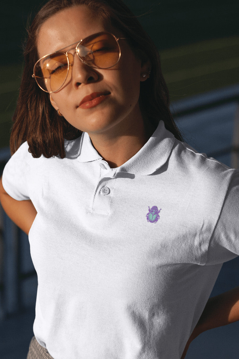 Classic White Polo T-shirt | The OddBall Wagon image 3