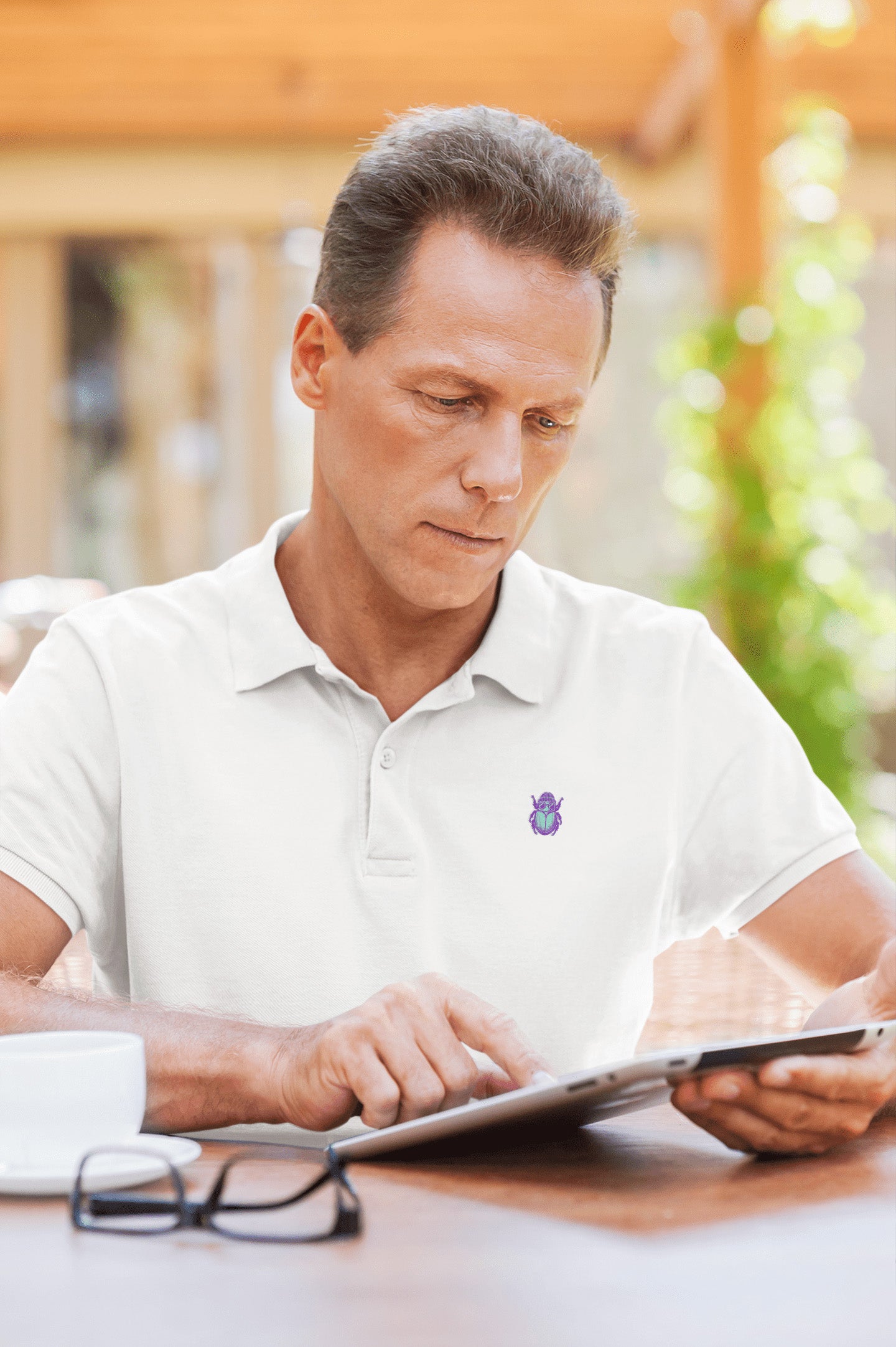 Classic White Polo T-shirt | The OddBall Wagon image 5