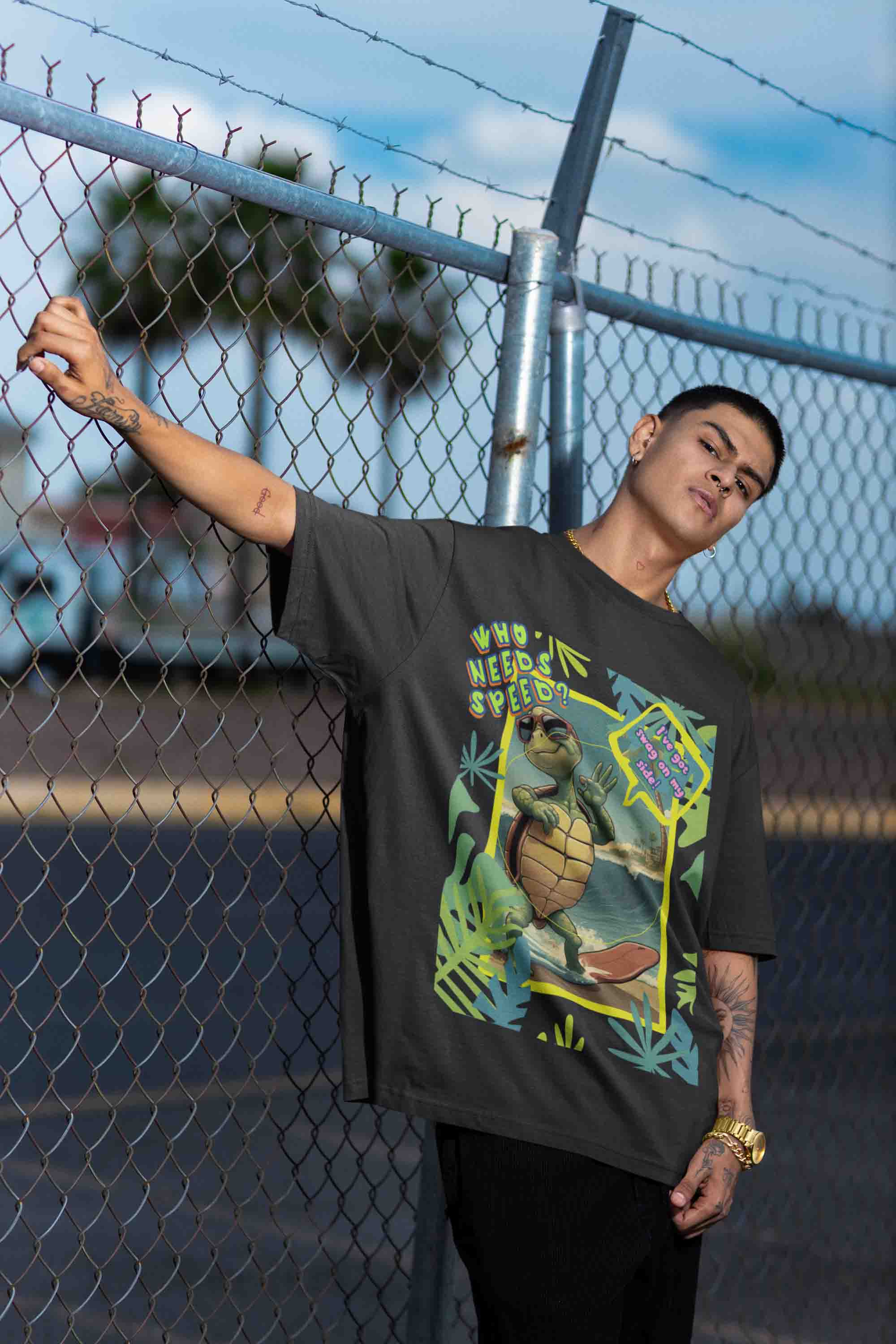 Who Needs Speed? Oversized T-Shirt | The OddBall Wagon image 2