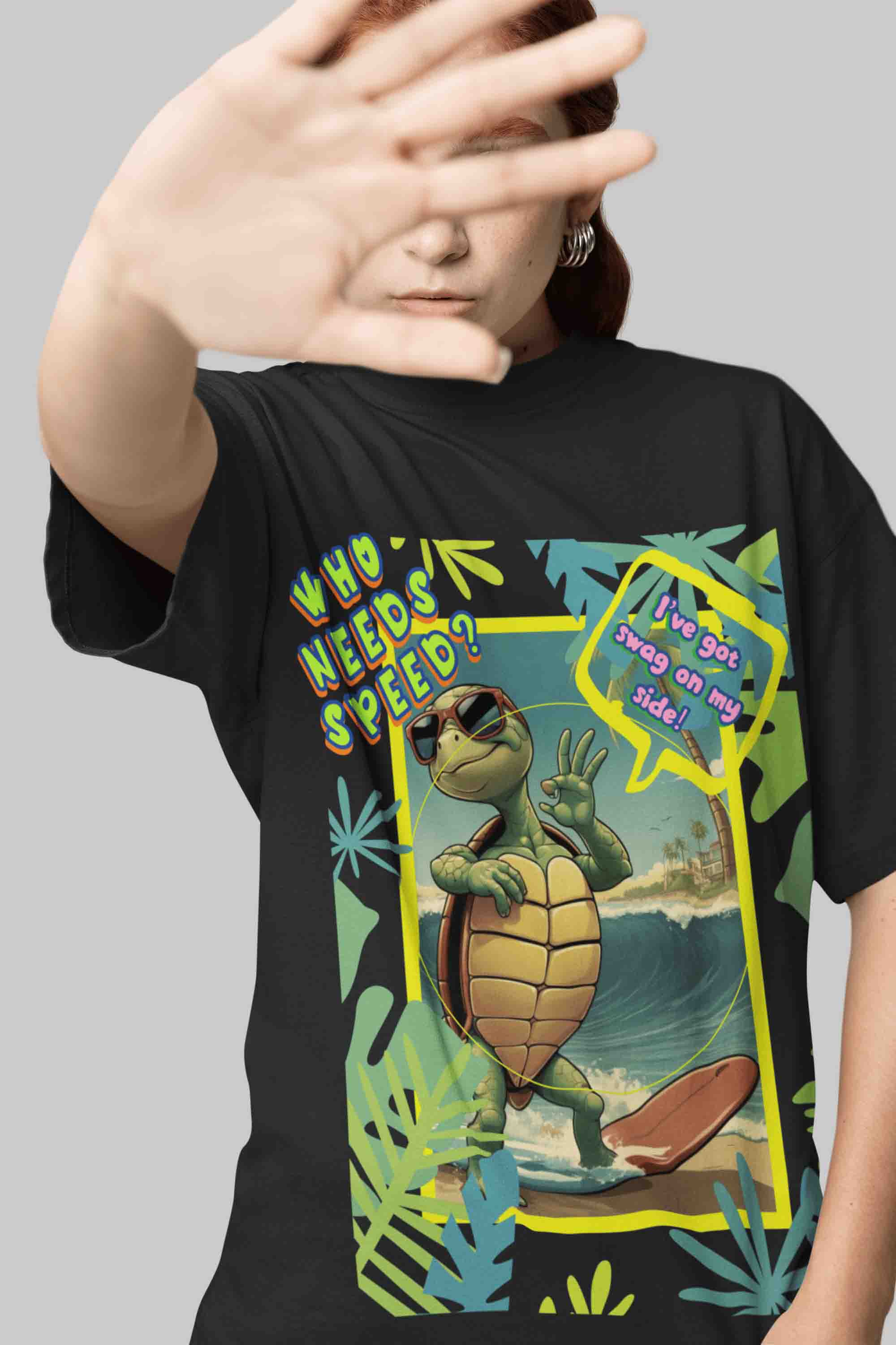 Who Needs Speed? Oversized T-Shirt | The OddBall Wagon image 3