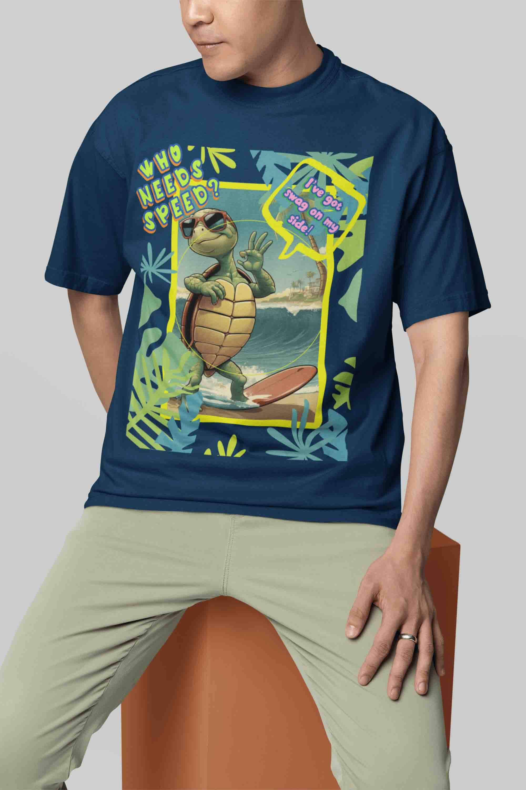 Who Needs Speed? Oversized T-Shirt | The OddBall Wagon image 2