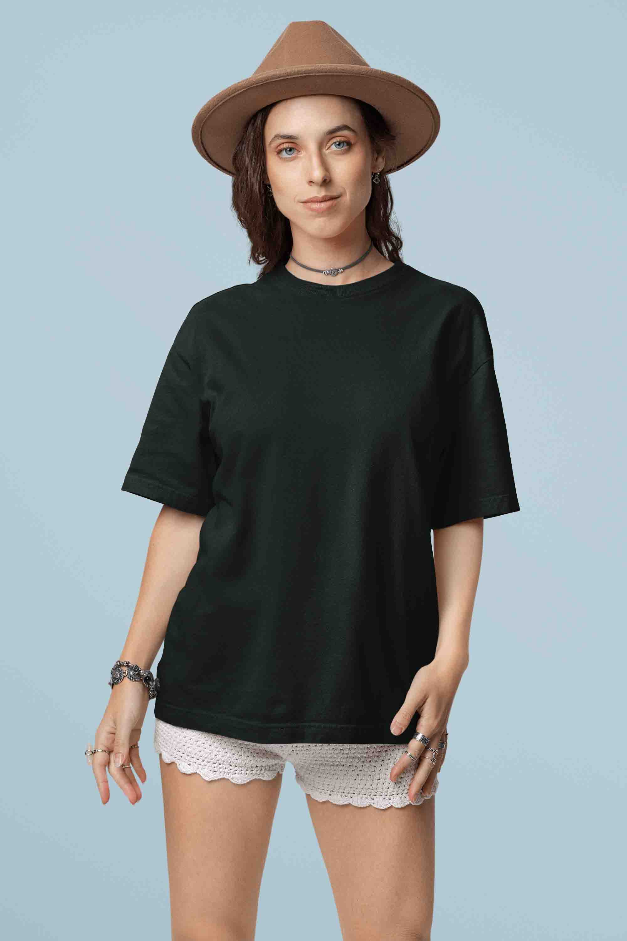 Women’s Oversized T-Shirt – Bottle Green image 3