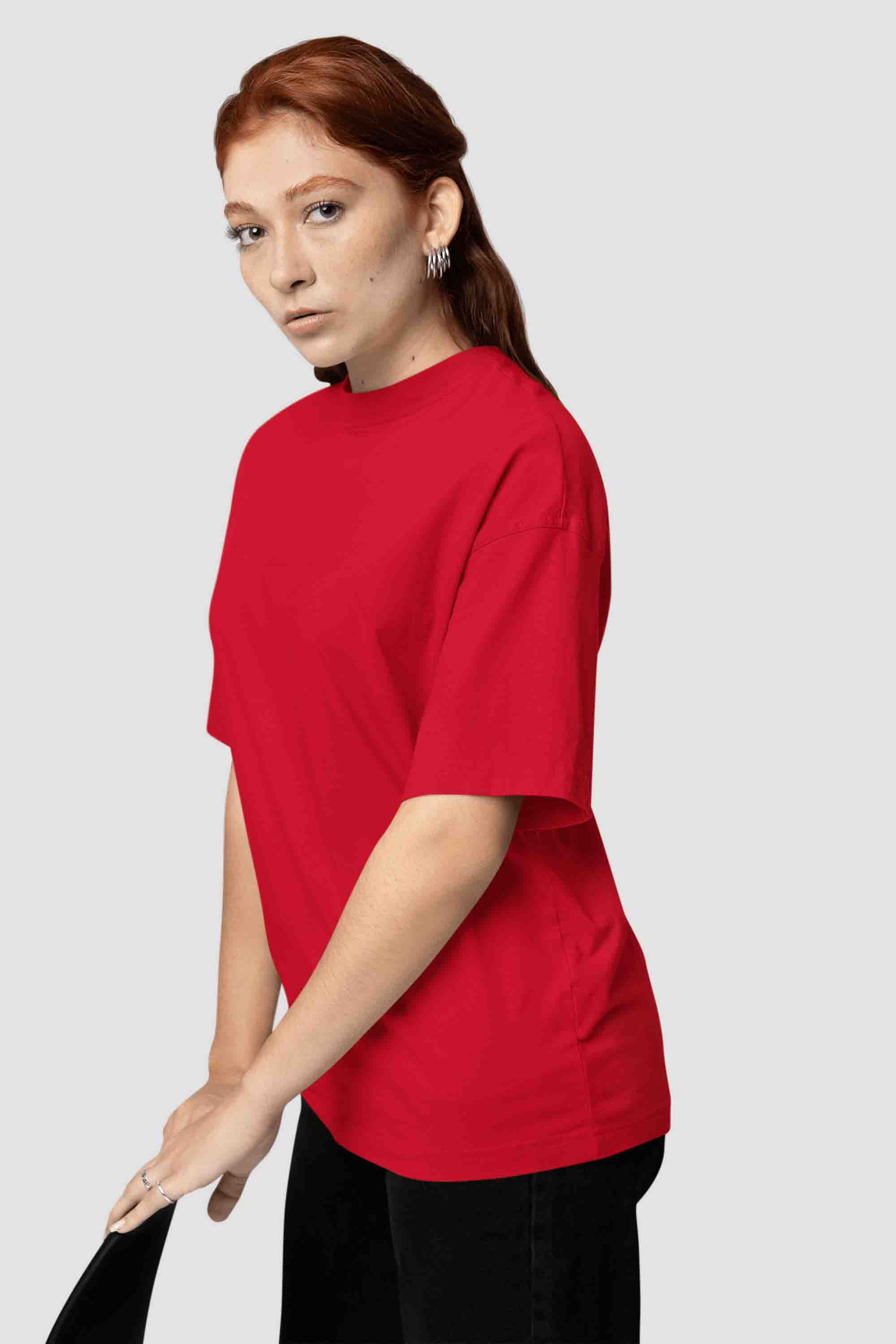 Women’s Oversized T-Shirt – Red image 3
