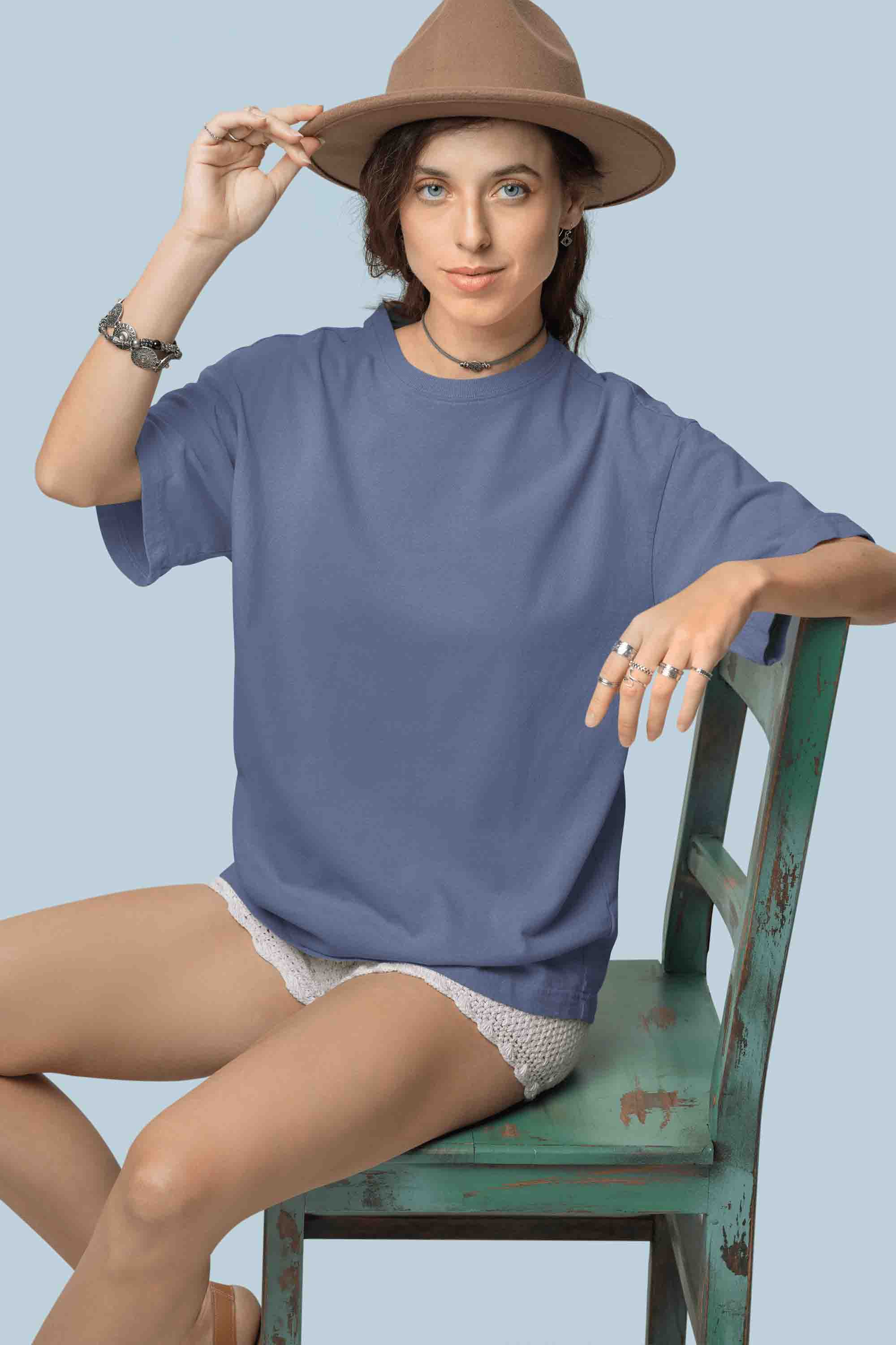 Women’s Oversized T-Shirt – Steel Grey image 5