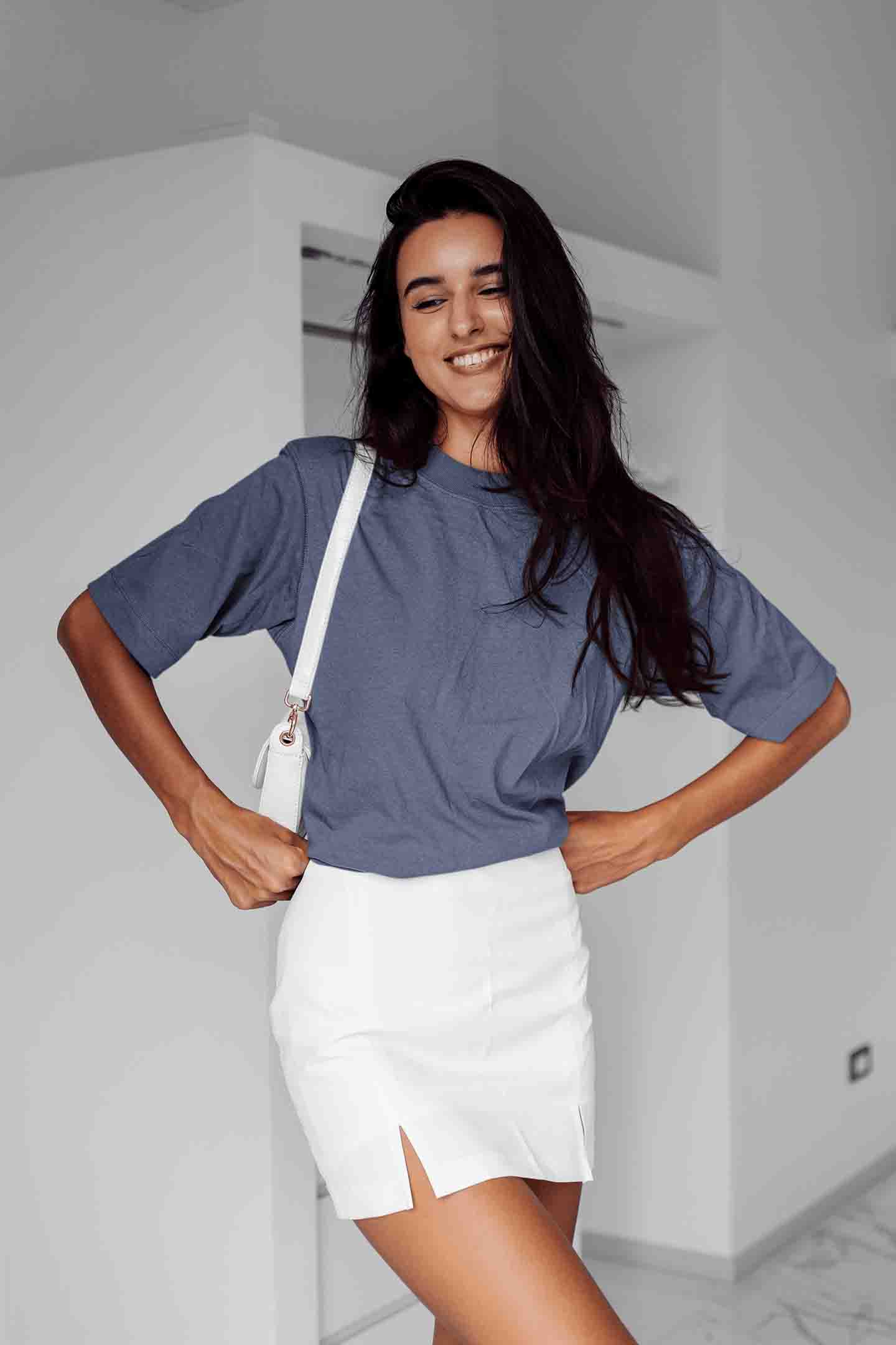 Women’s Oversized T-Shirt – Steel Grey image 6