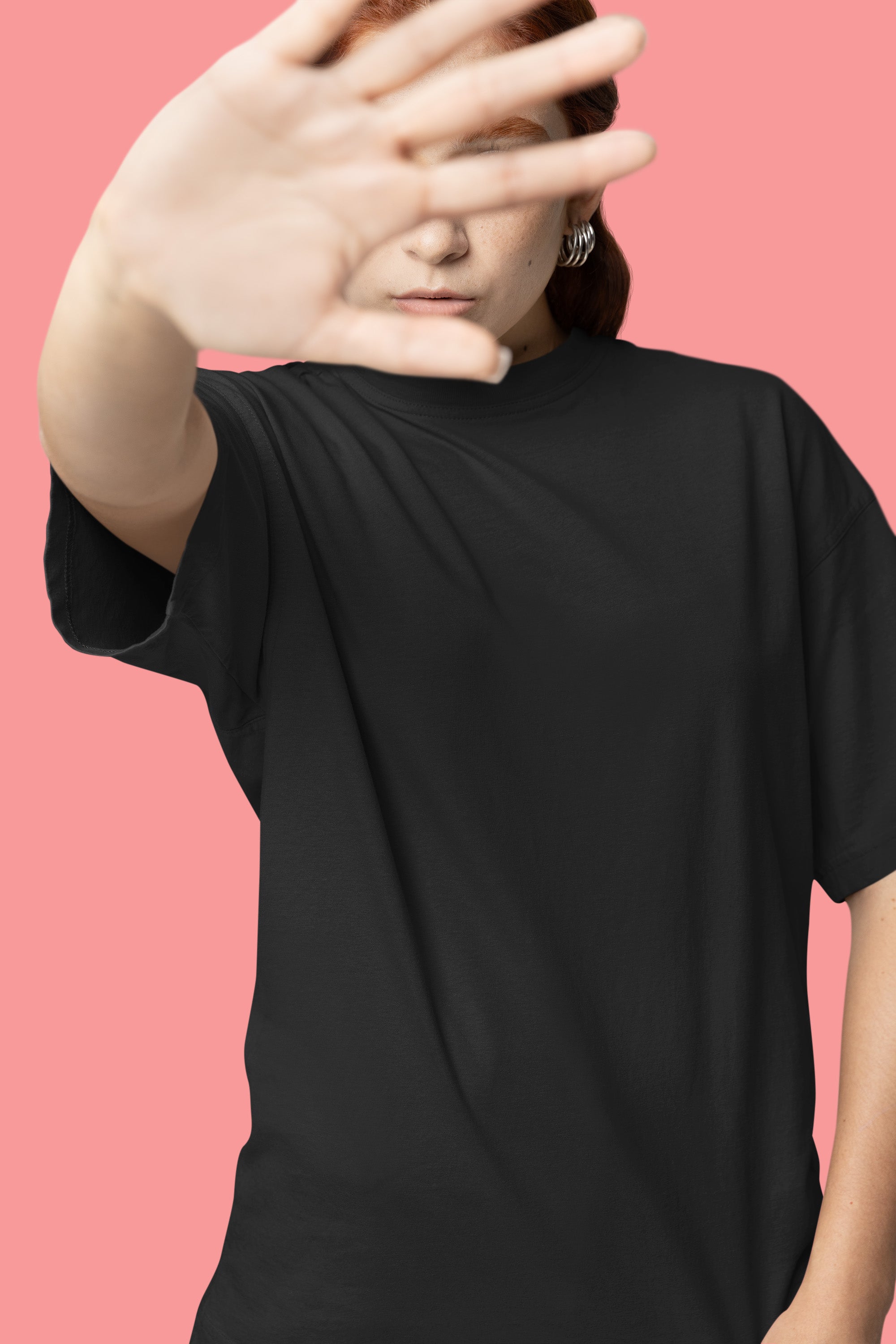 Women’s Oversized T-Shirt – Black image 2