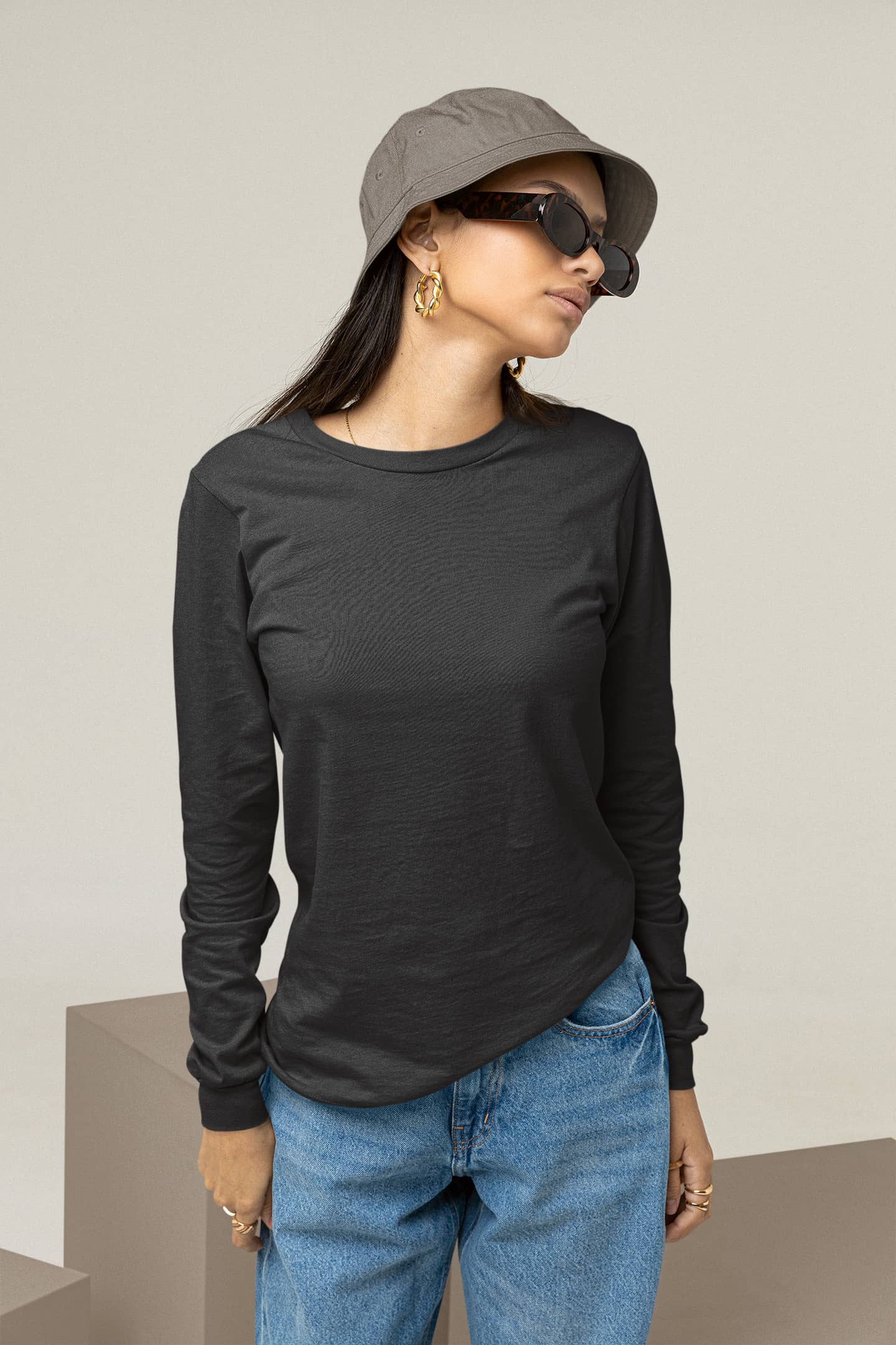 Women's Classic Black Long Sleeve | The OddBall Wagon image 3