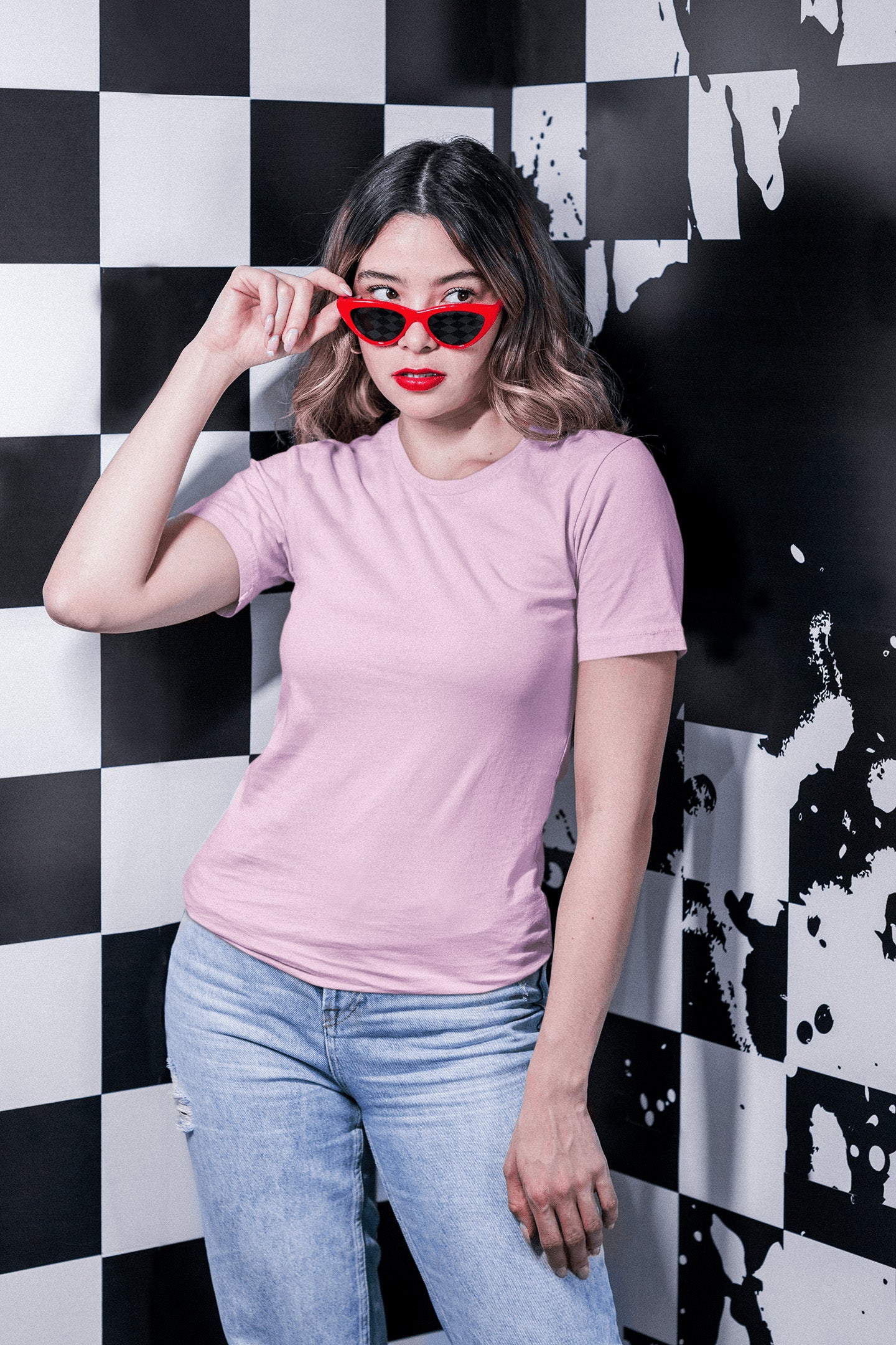 Women's Classic Fit T-Shirt - Light Pink | The OddBall Wagon image 3