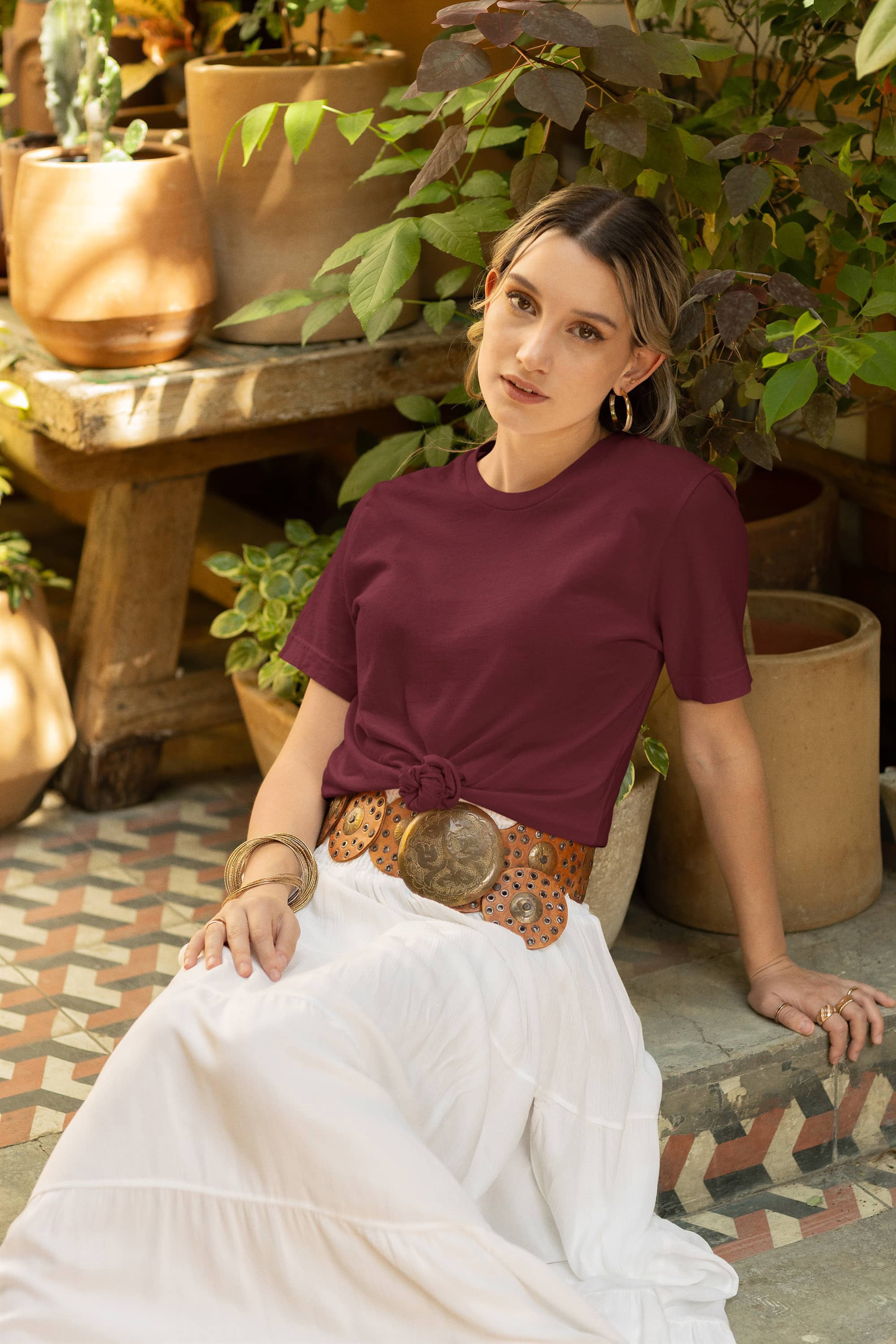 Women's Classic Fit T-Shirt - Maroon | The OddBall Wagon image 2