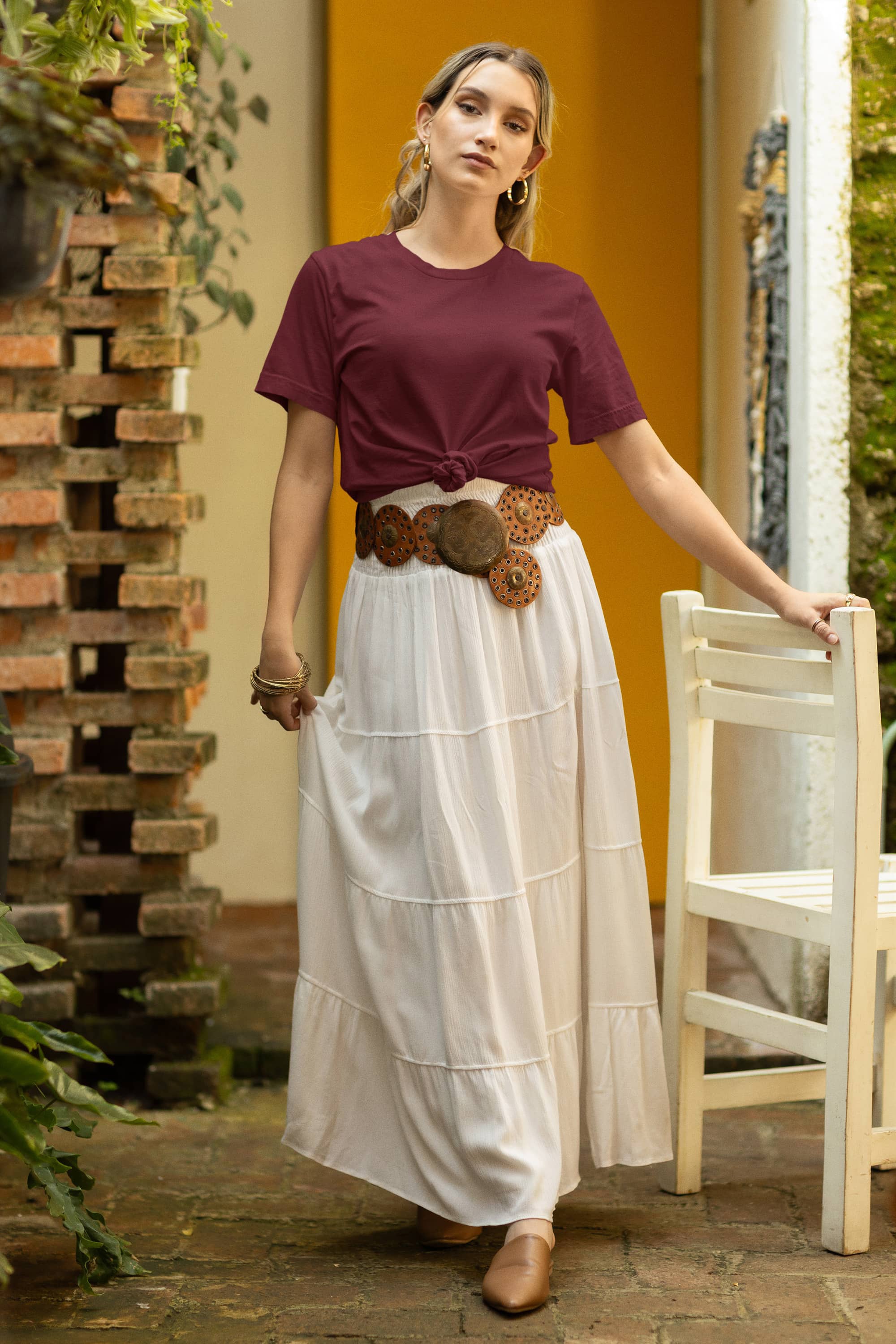 Women's Classic Fit T-Shirt - Maroon | The OddBall Wagon image 3