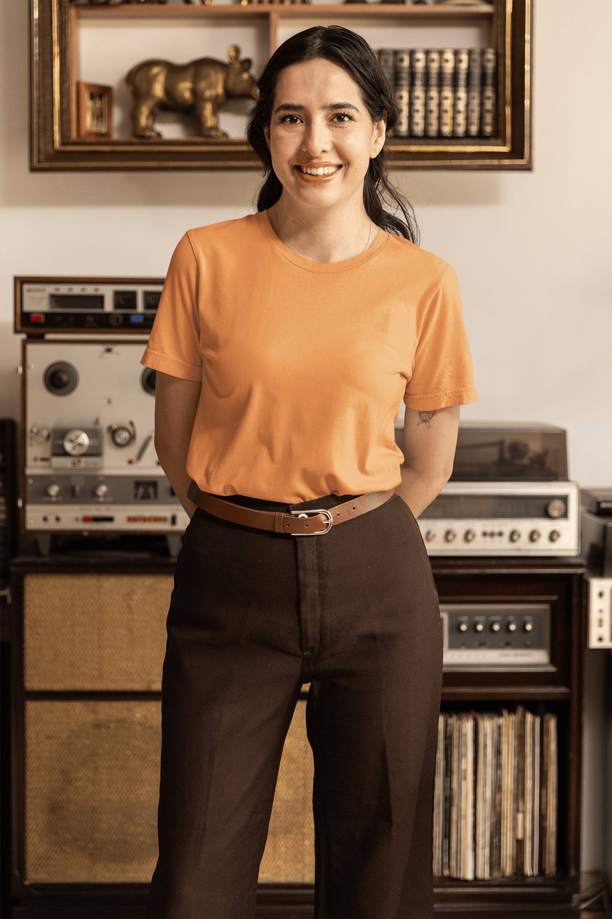 Women's Classic Fit T-Shirt - Mustard Yellow | The OddBall Wagon image 2